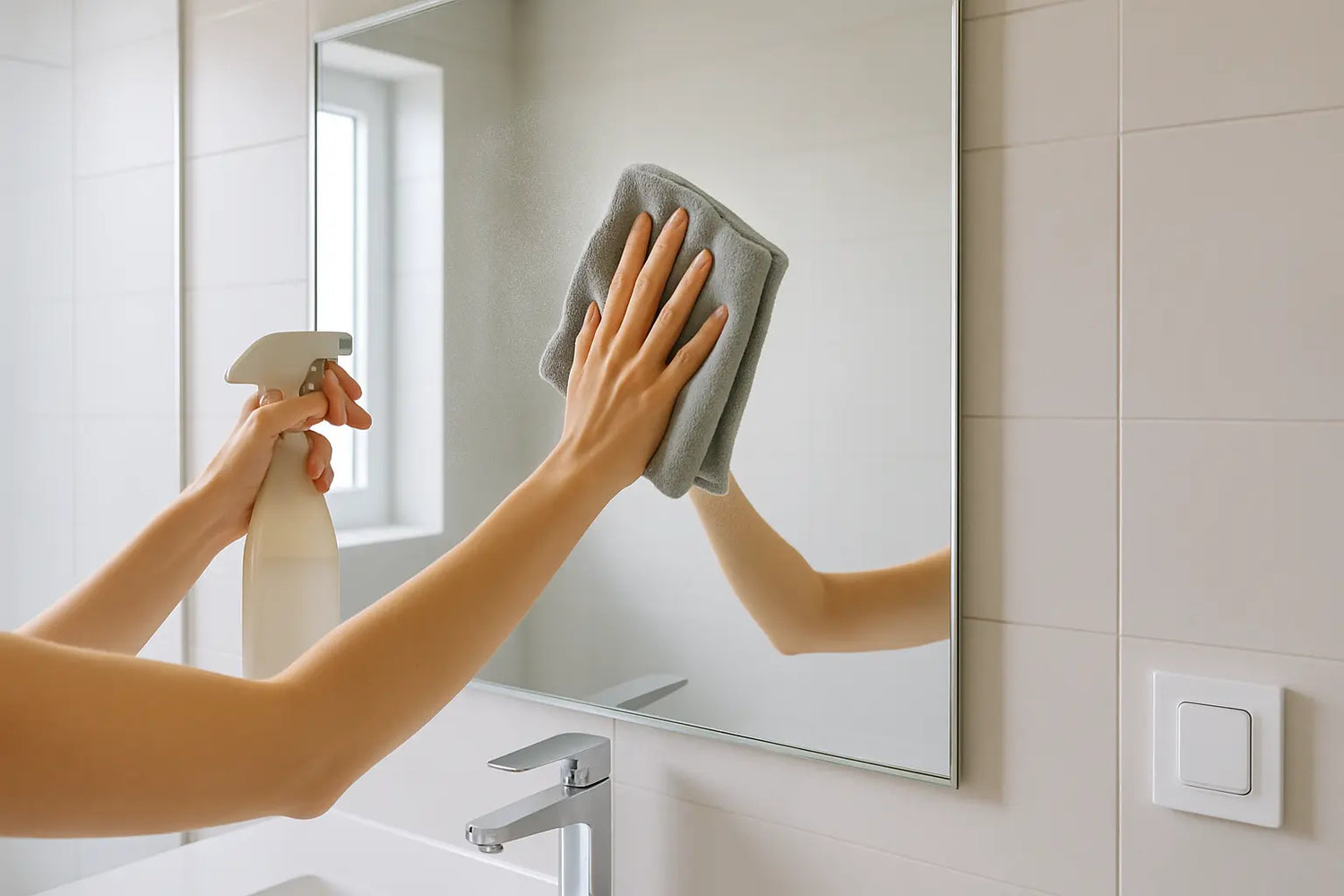 Comment nettoyer au mieux le miroir de la salle de bain