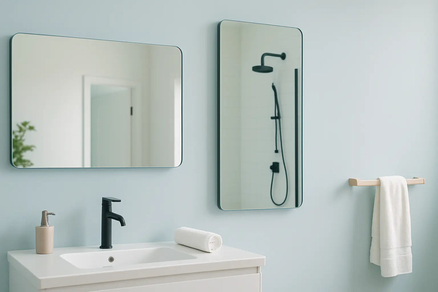 Un miroir de salle de bains peut-il être monté horizontalement et verticalement ?