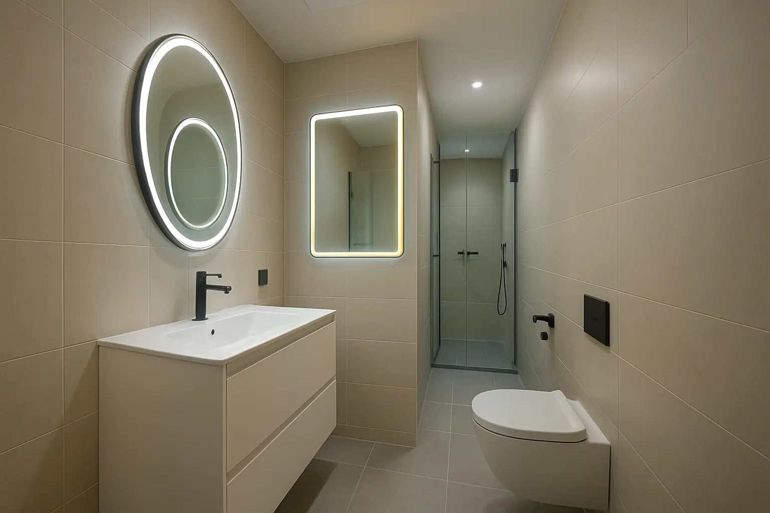 Quel miroir pour les plafonds bas ou les salles de bains étroites ?