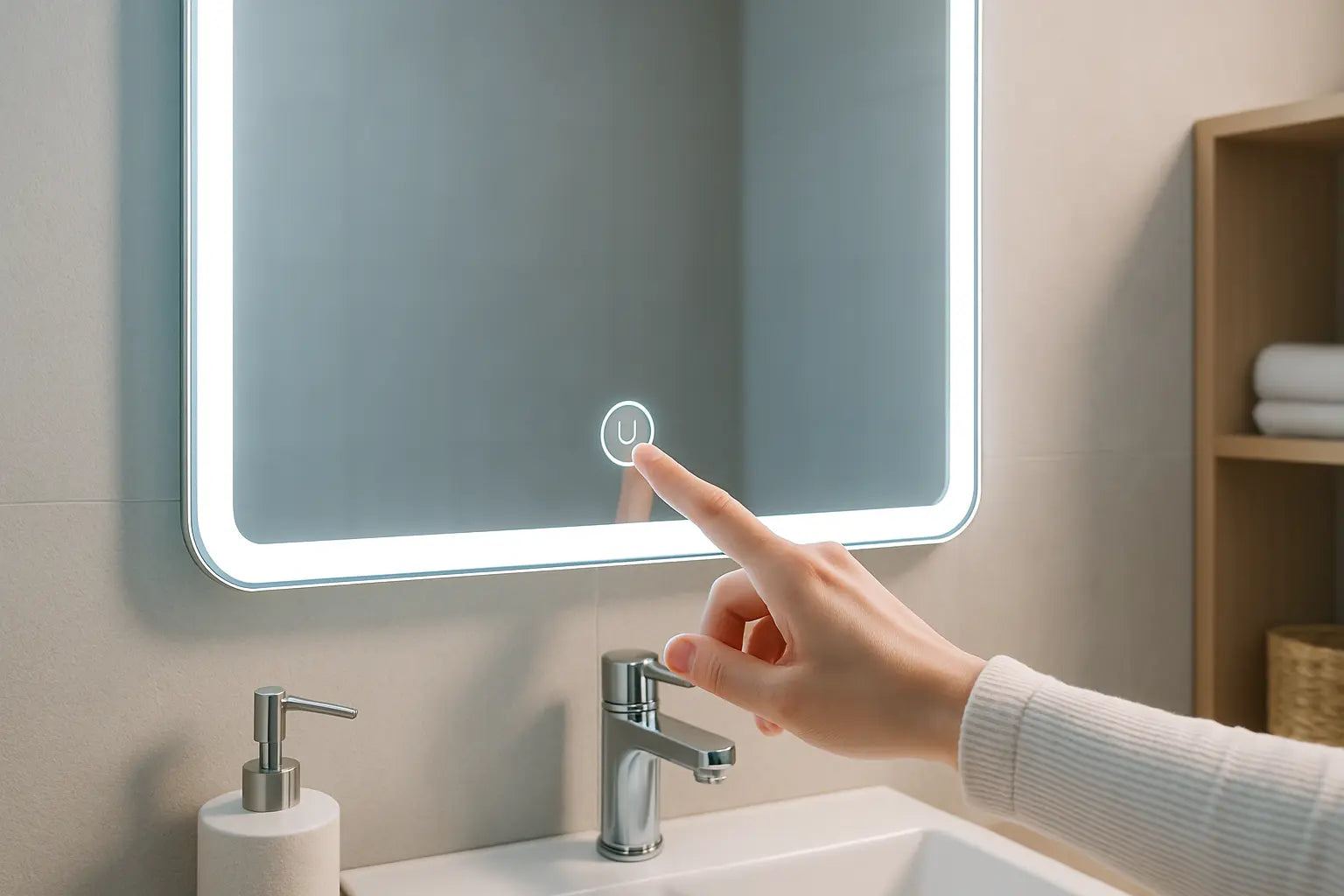 Comment fonctionne un capteur tactile sur un miroir de salle de bains ?