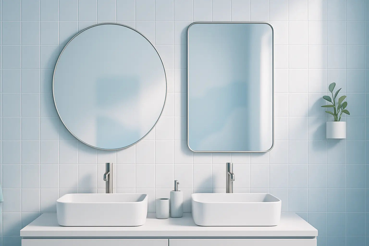 Qu'est-ce qui est mieux : miroir de salle de bain rond ou rectangulaire ?