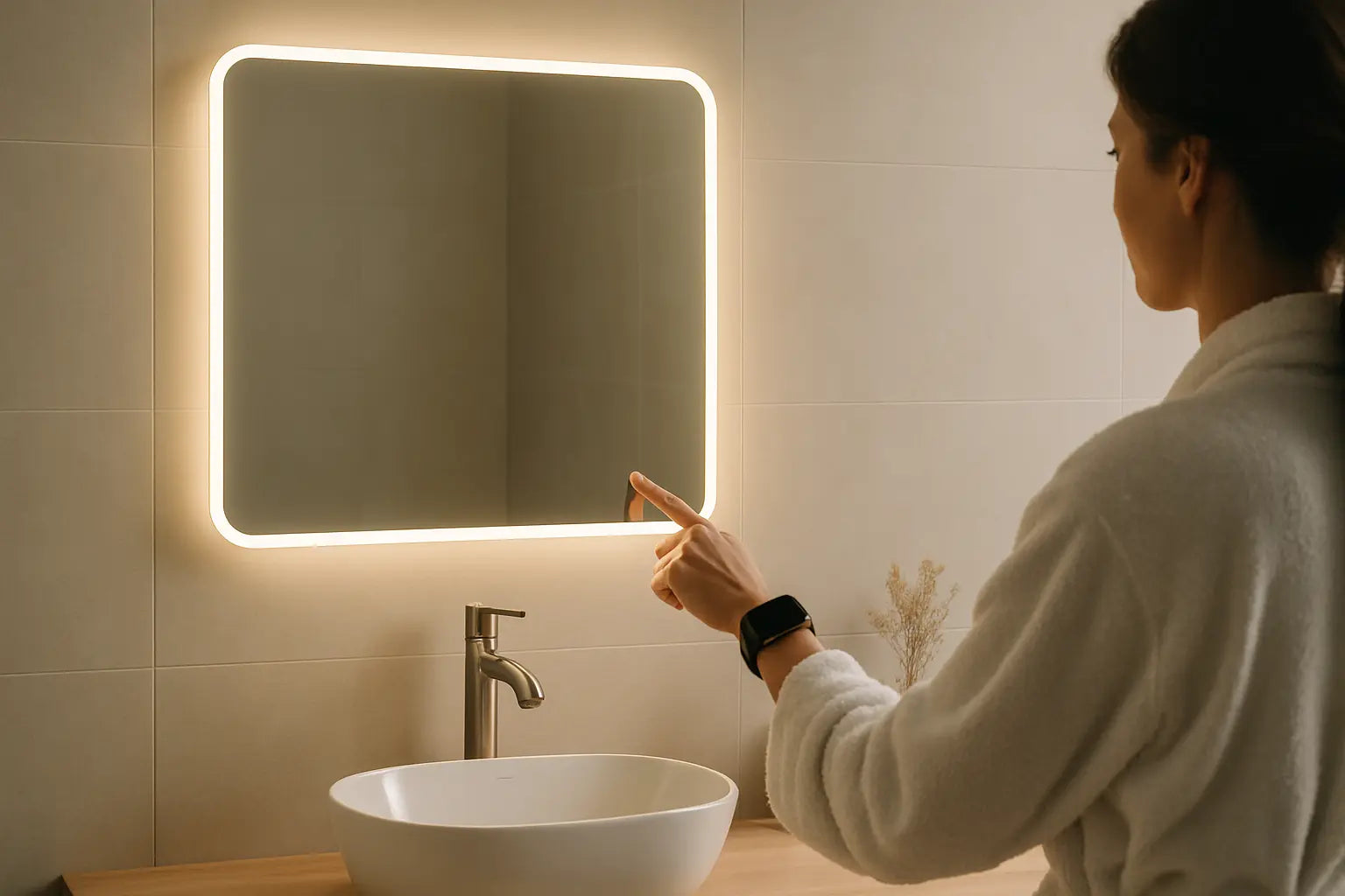 Un éclairage à intensité réglable sur un miroir de salle de bains est-il utile?