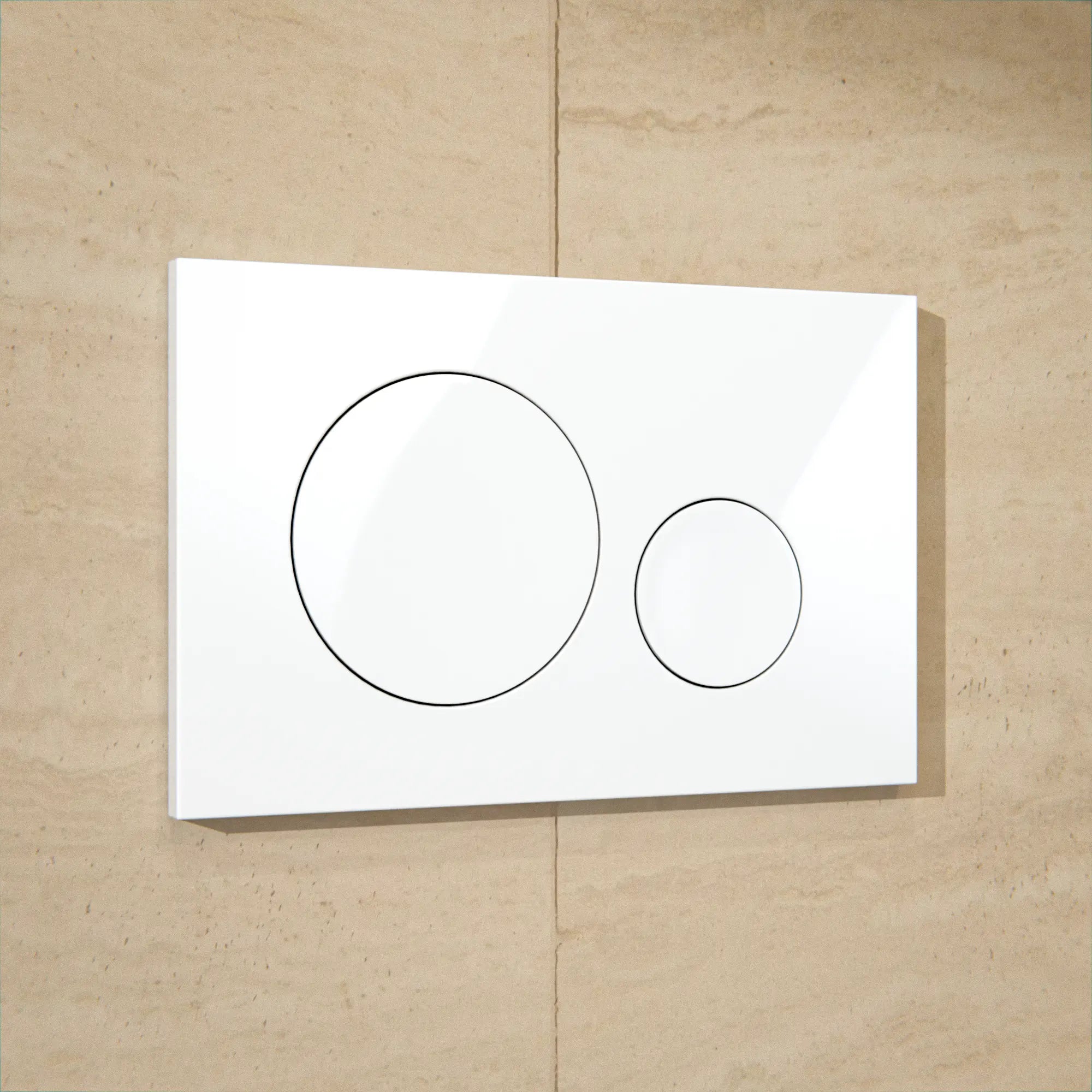 Mirlux Plaque de commande - blanc brillant- plastique ABS DualFlush - Précommander