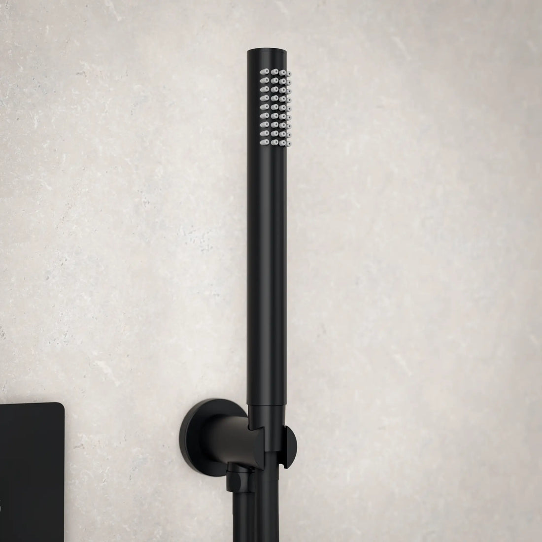 Douche pluie encastrée Daro - noir mat avec robinet thermostatique - 25 cm