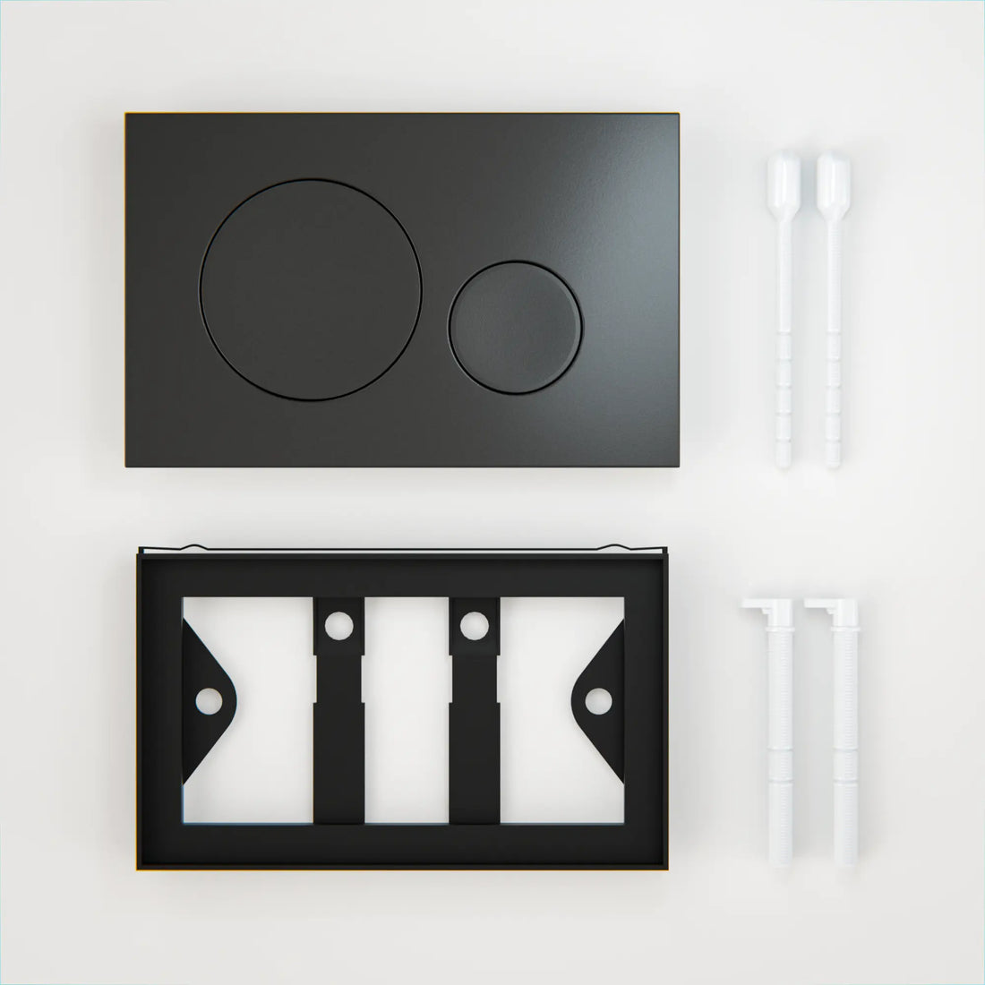 Mirlux Plaque de commande - Noir mat - ABS Plastique DualFlush