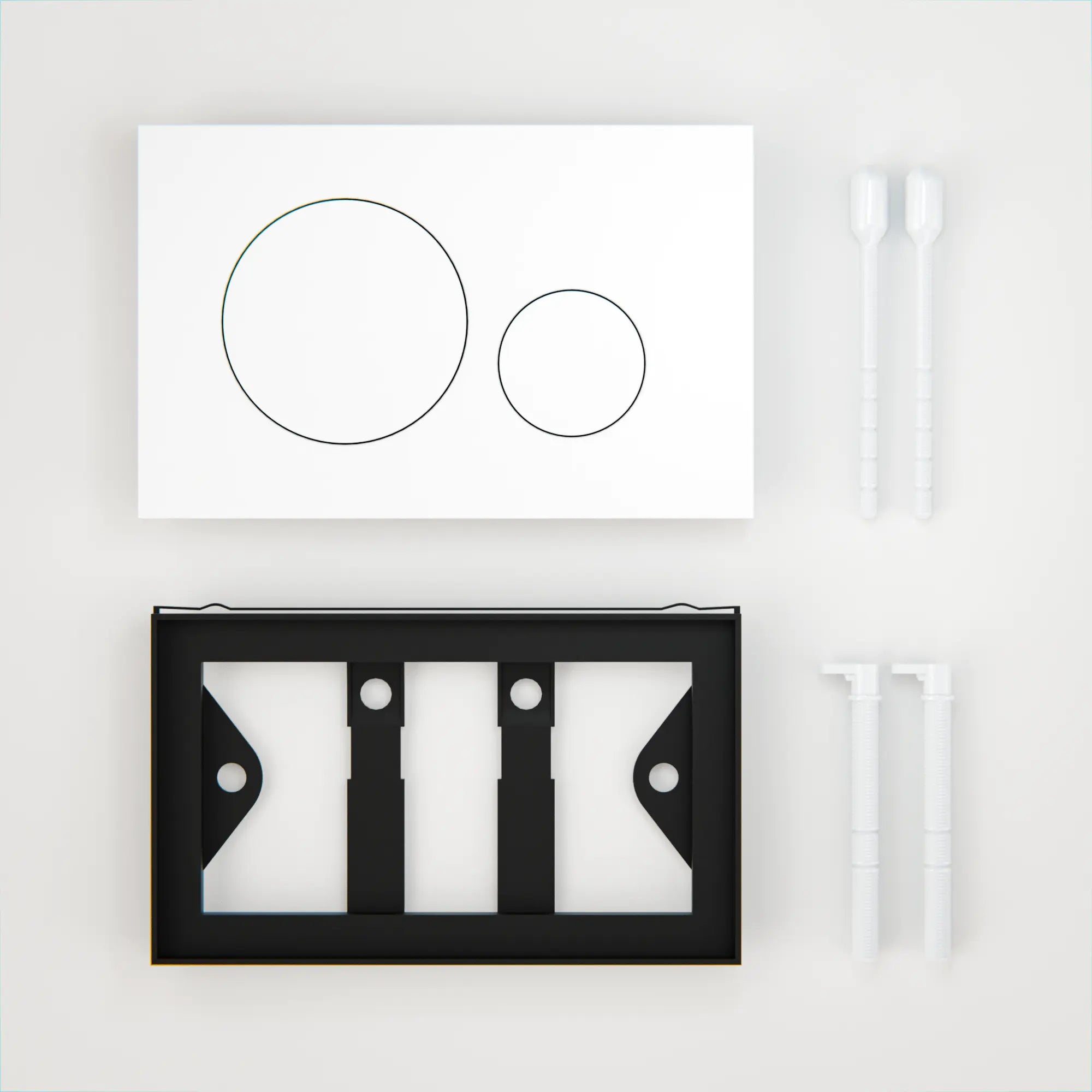 Plaque de commande Mirlux - blanc mat - plastique ABS DualFlush - Précommander