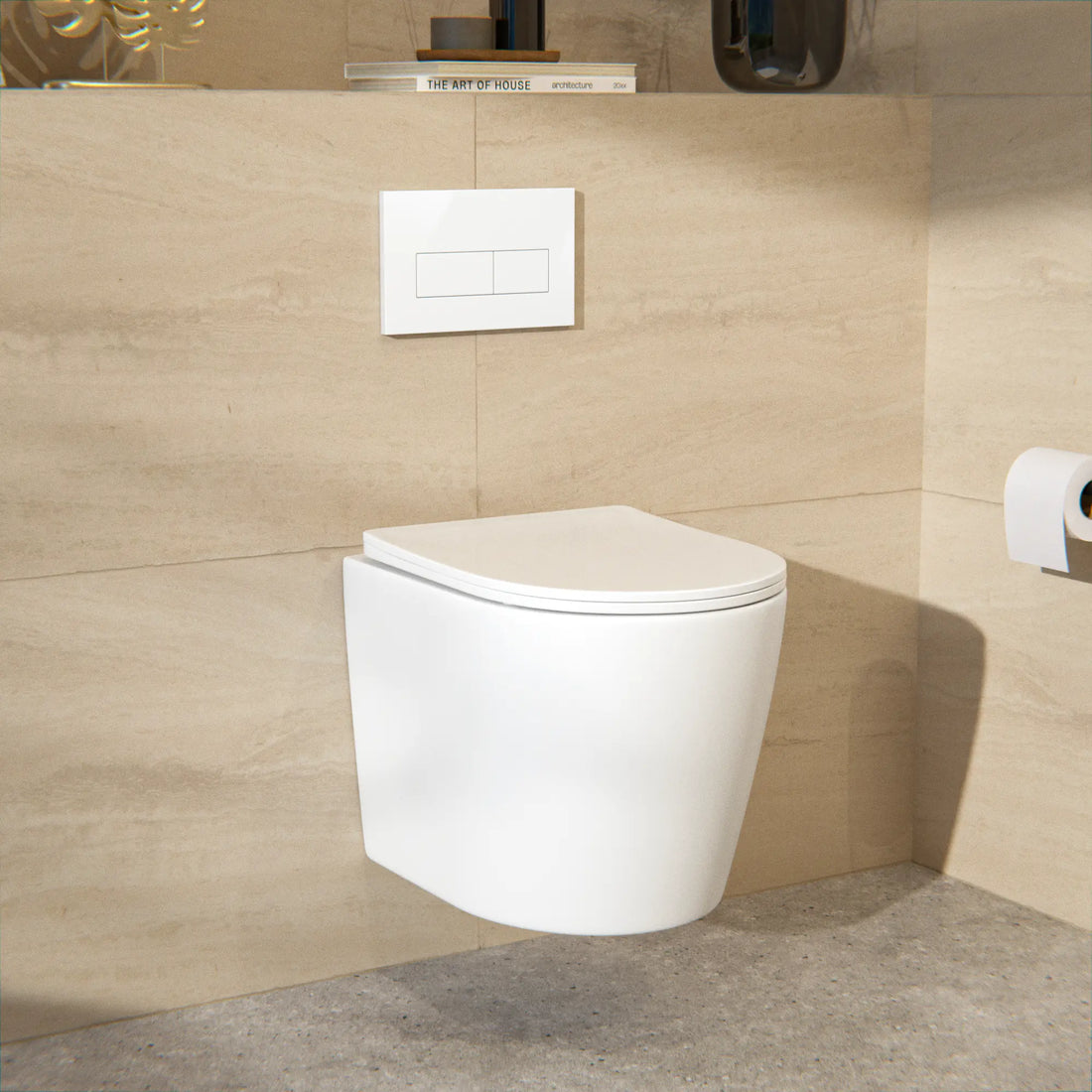 Mirlux Plaque de commande - Blanc Brillant - ABS plastique DualFlush