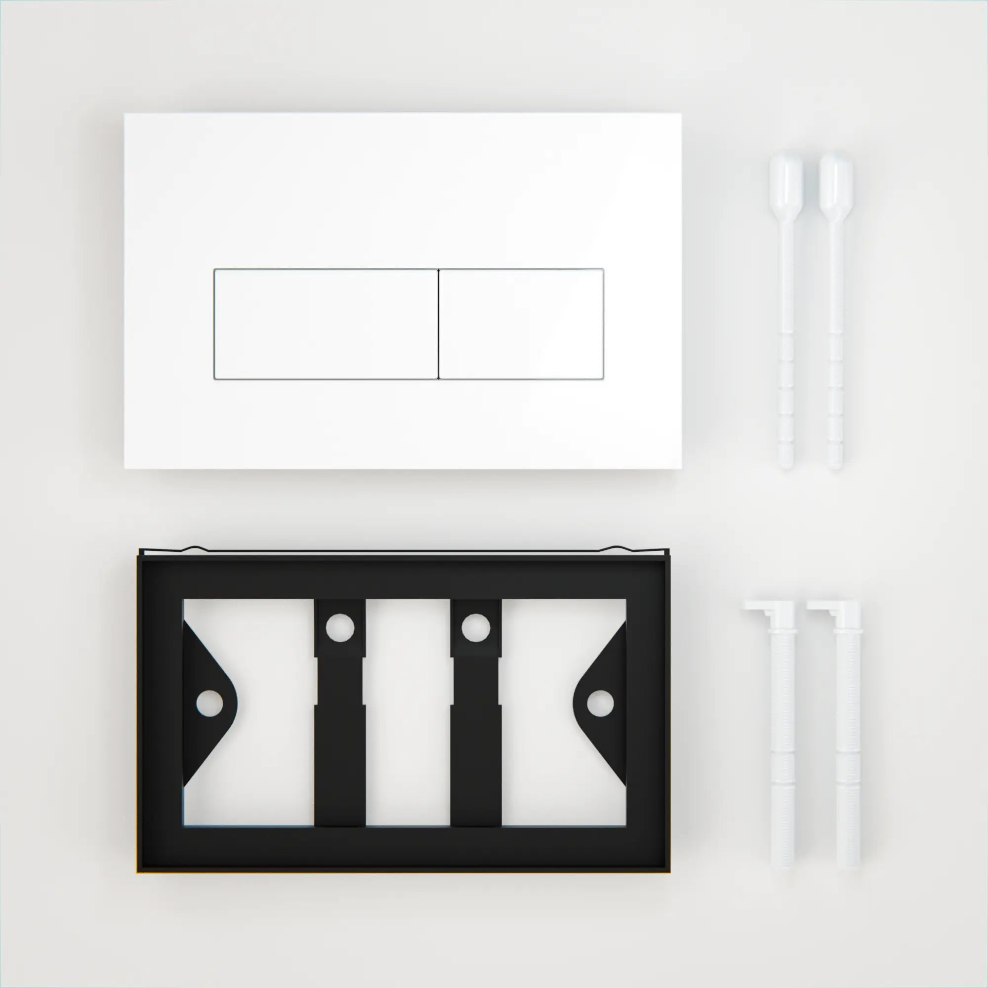 Plaque de commande Mirlux - Blanc brillant- ABS plastique DualFlush - Précommander