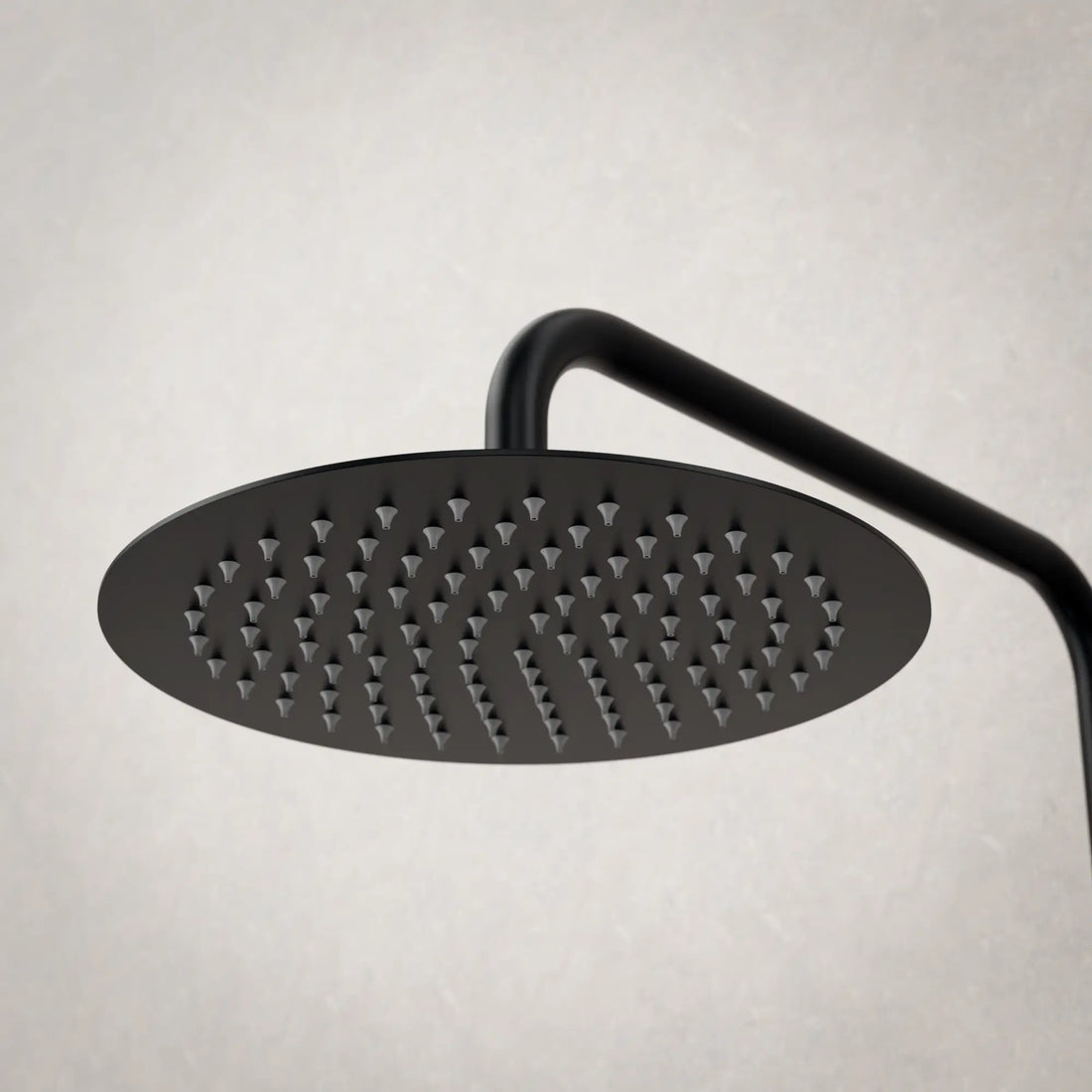 Douche de pluie Valo - Noir mat avec mitigeur thermostatique - 25 cm