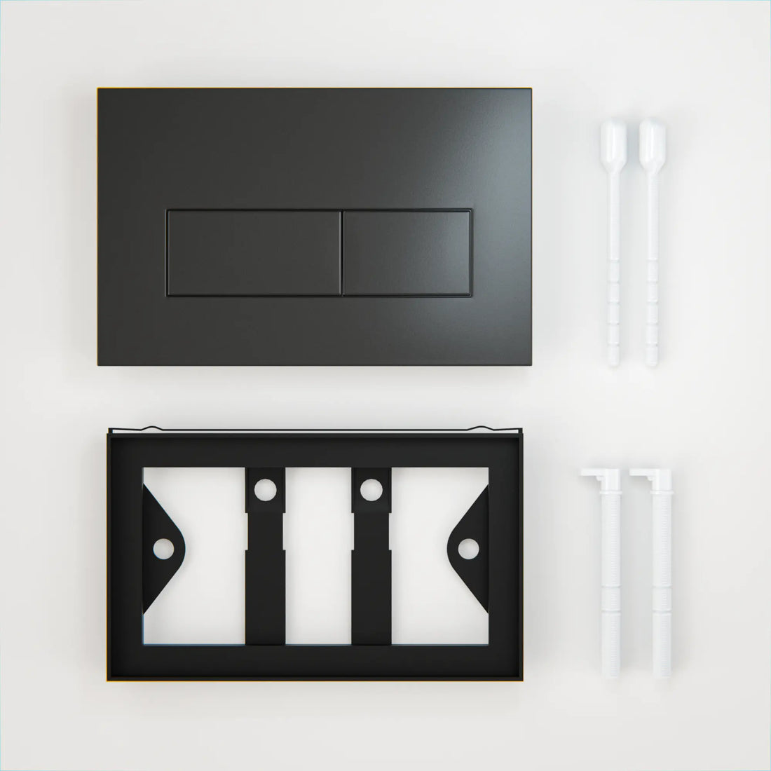 Mirlux Plaque de commande - Noir Mat - ABS Plastique DualFlush