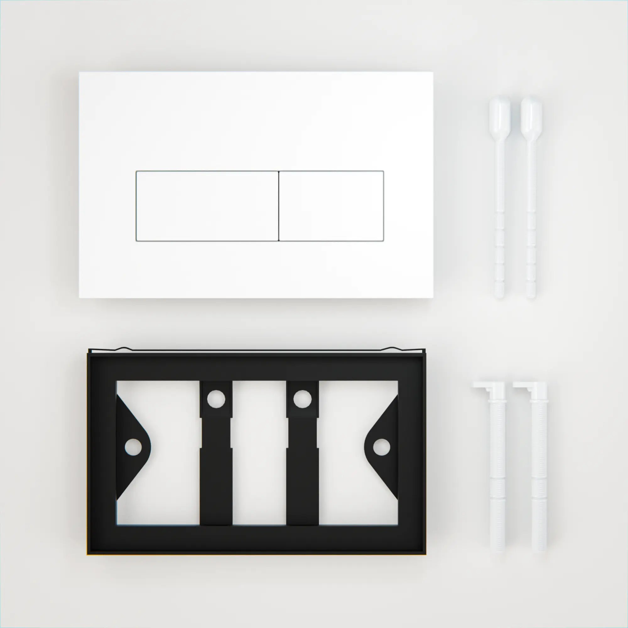 Plaque de commande Mirlux - Blanc mat- ABS plastique DualFlush - Précommander
