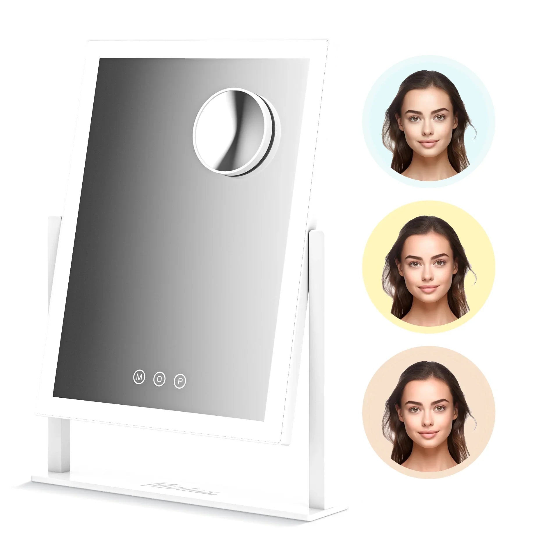 Miroir Hollywood - 44x30cm - Blanc