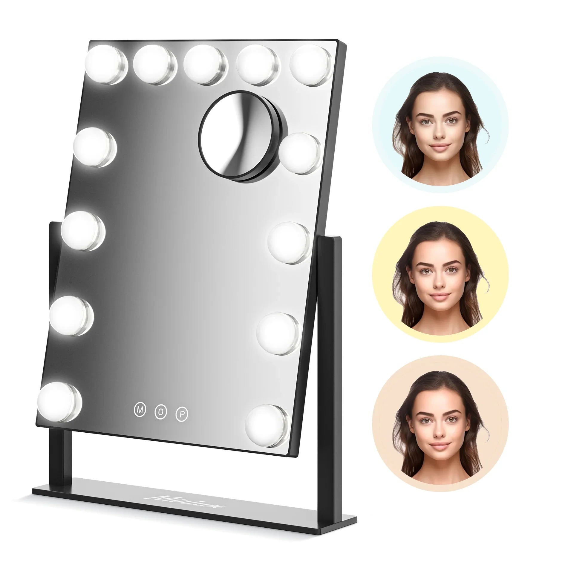 Miroir Hollywood - 44x30cm - Noir