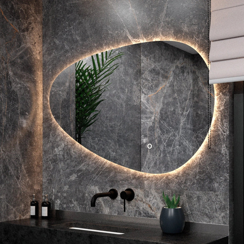 Miroir de salle de bain - 120x75cm Asymétrique - Sans cadre - PRE-ORDER