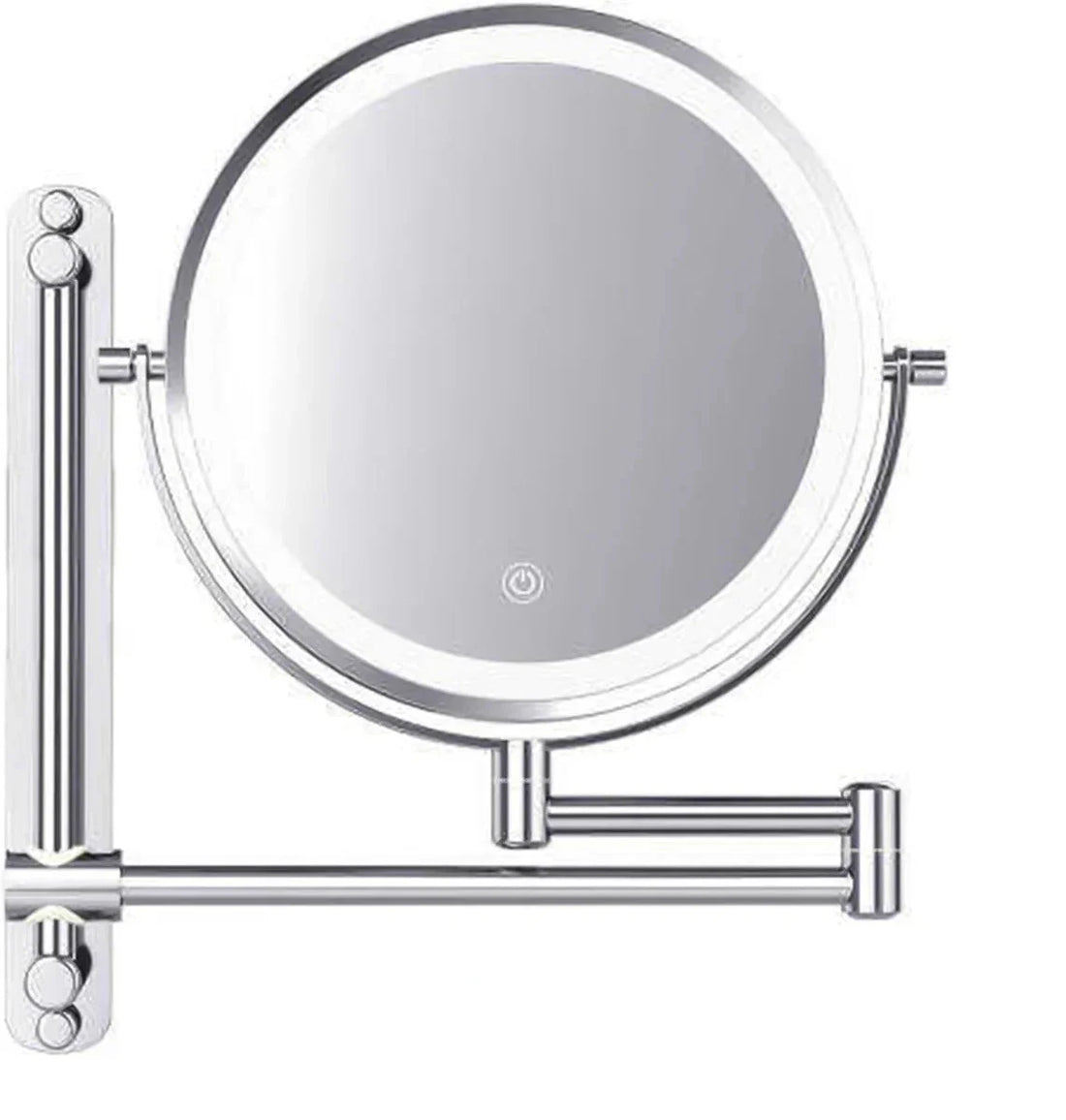 Miroir de maquillage - Rechargeable - Chrome - Grossissement 1-7x