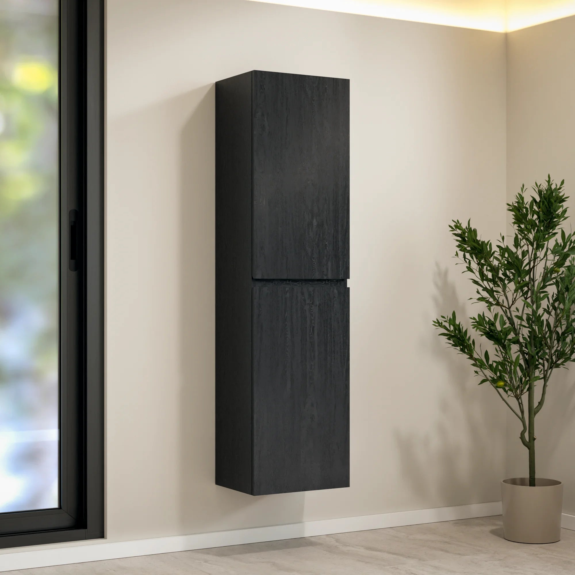 Armoire à colonnes Ruvo - 150cm - Chêne Noir - Précommander