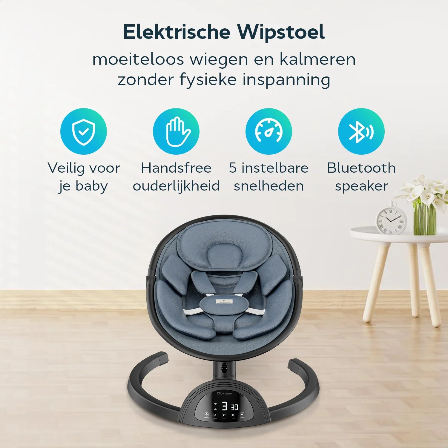 Transat électrique - Avec télécommande - Noir/Gris