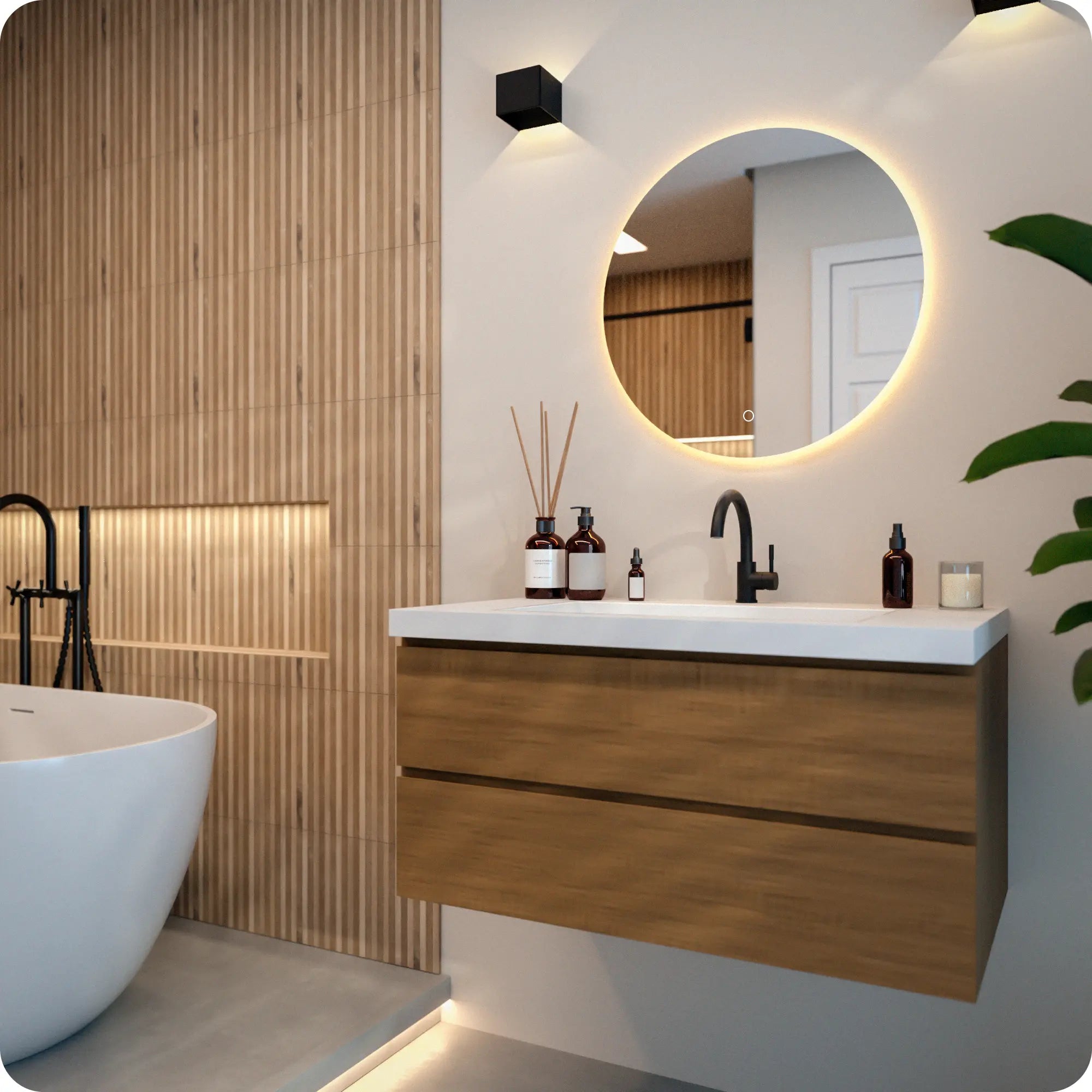 Miroir de salle de bain - 60cm - Sans cadre