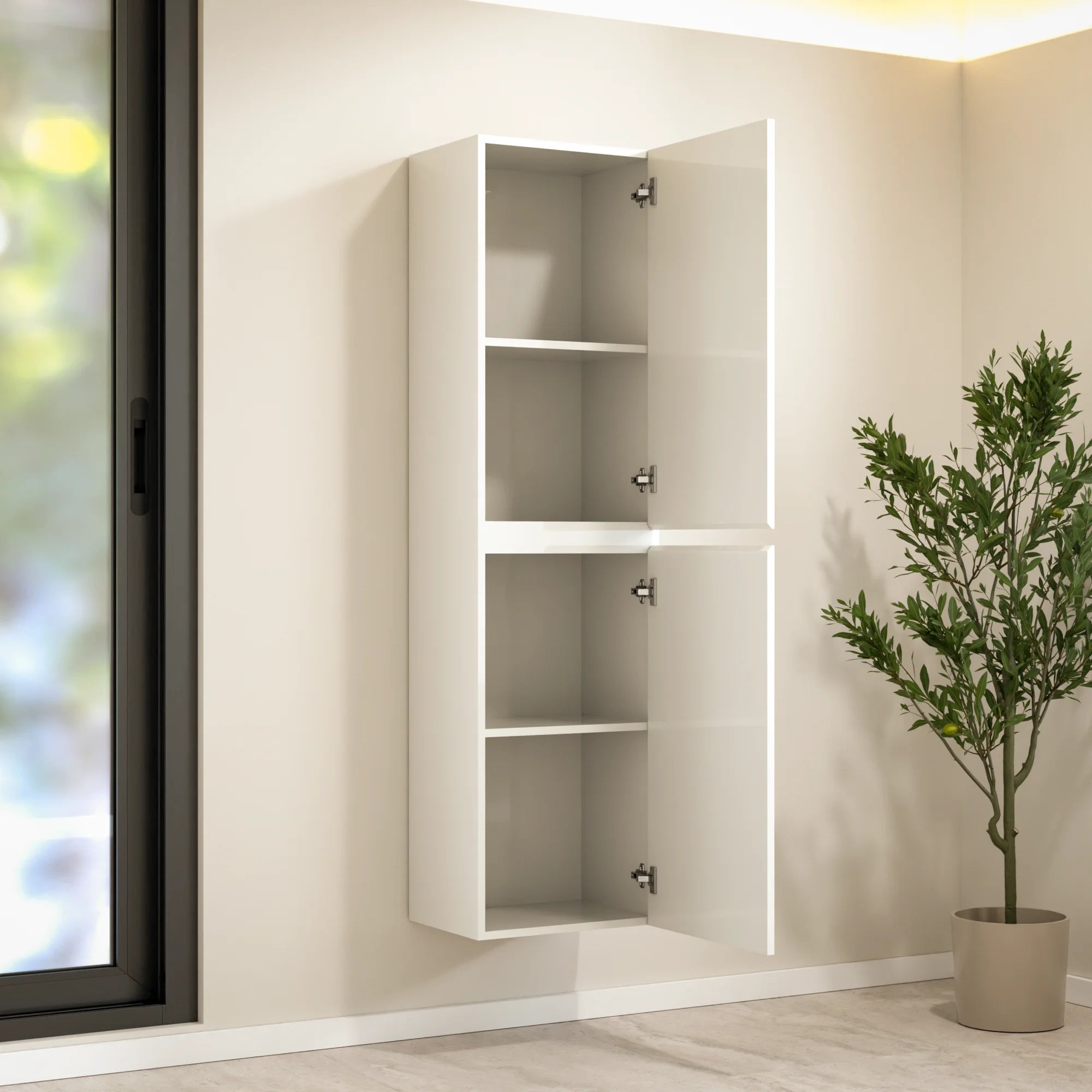 Armoire à colonnes Ruvo - 150cm - Blanc - Précommander
