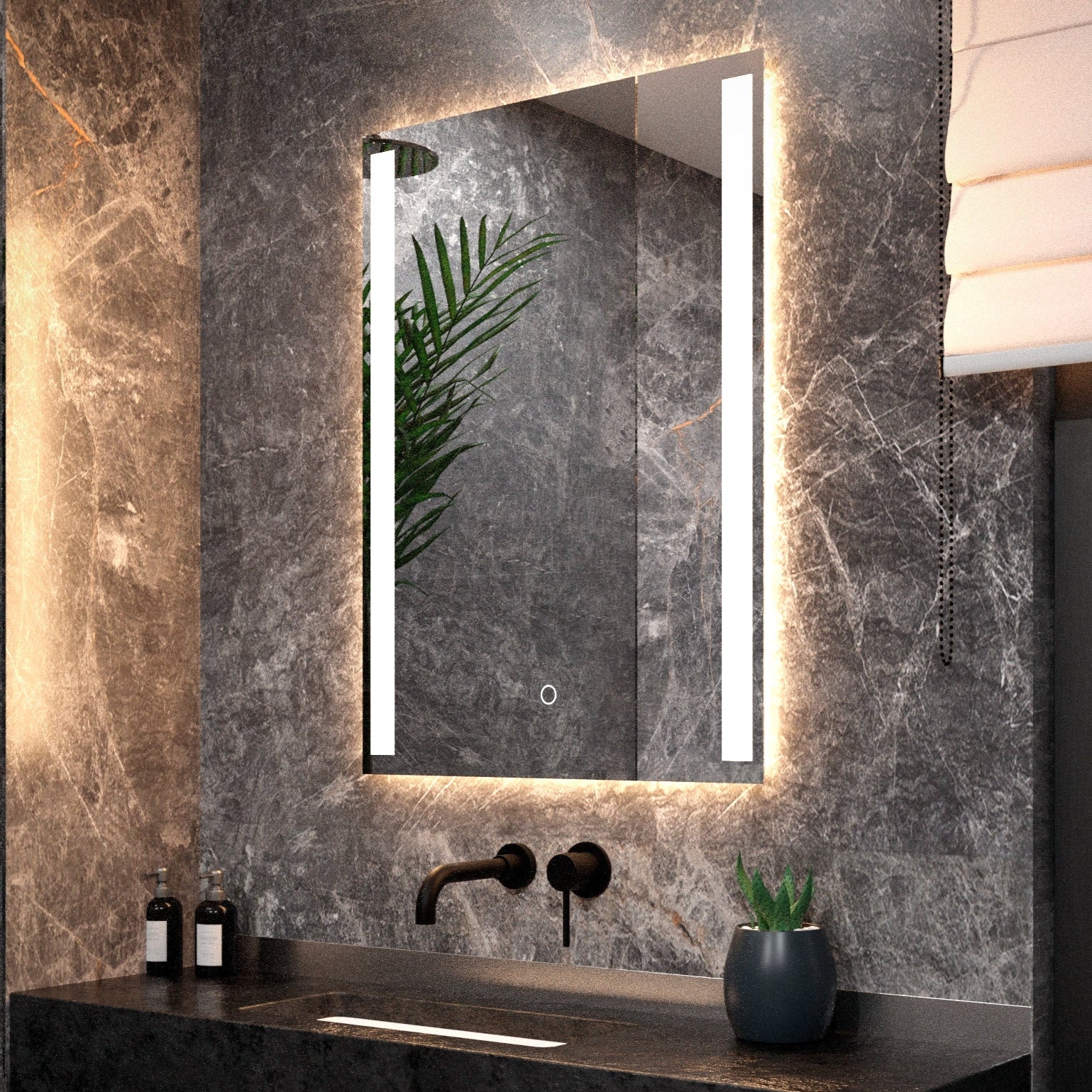 Miroir de salle de bain - 90x65cm Rectangulaire - Sans cadre