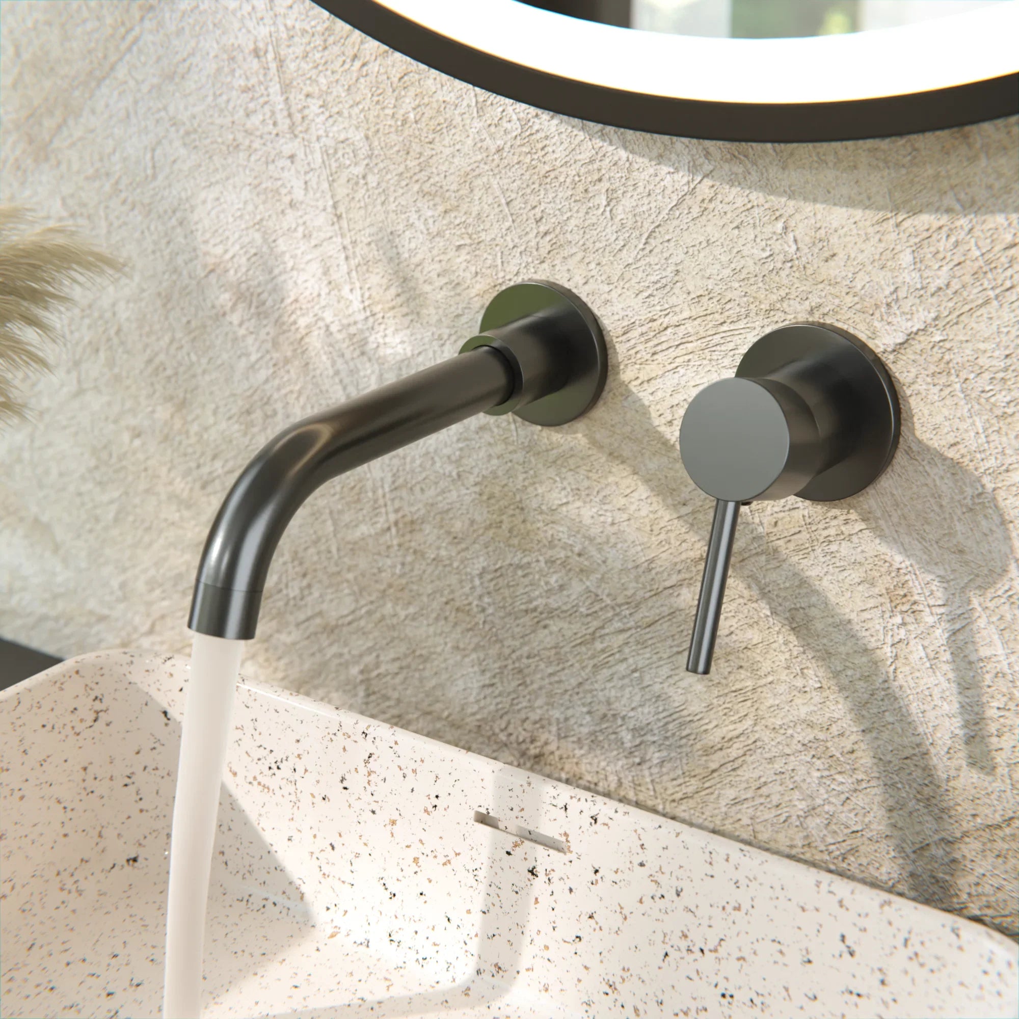 Robinet mural Lyra - Gun metal