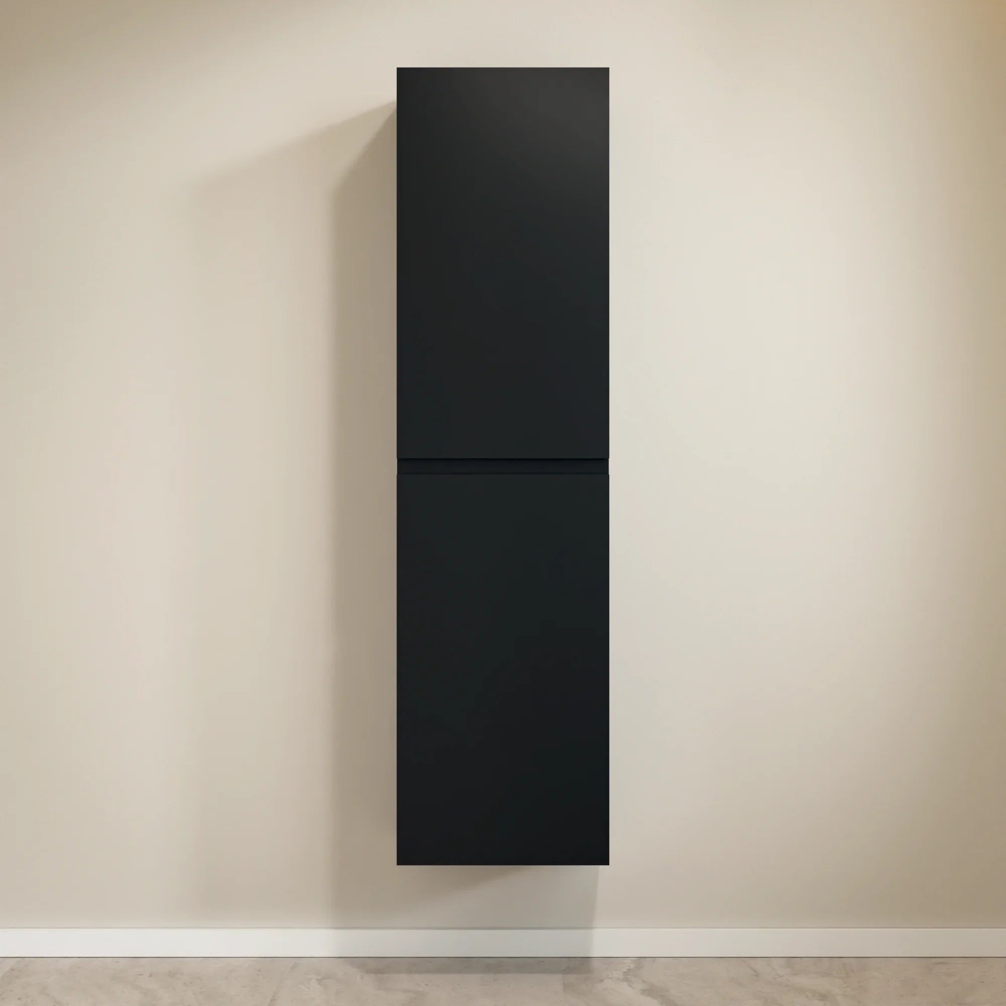 Ensemble meuble vasque Lunaro – 80 cm – Noir Mat – Lavabo Blanc