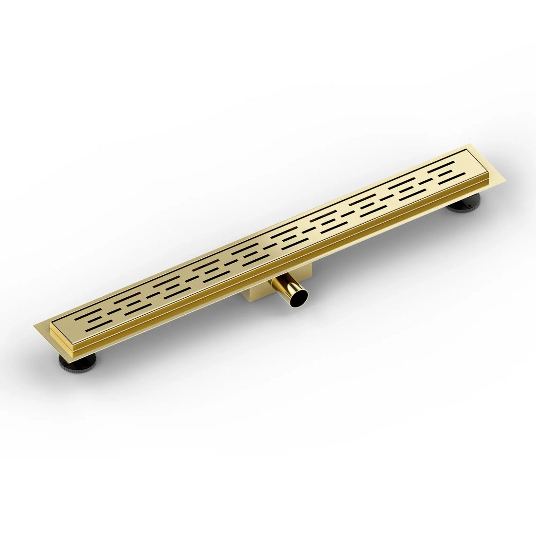 Caniveau de douche – 80 cm – Or – Grille standard – Acier inoxydable – avec bride