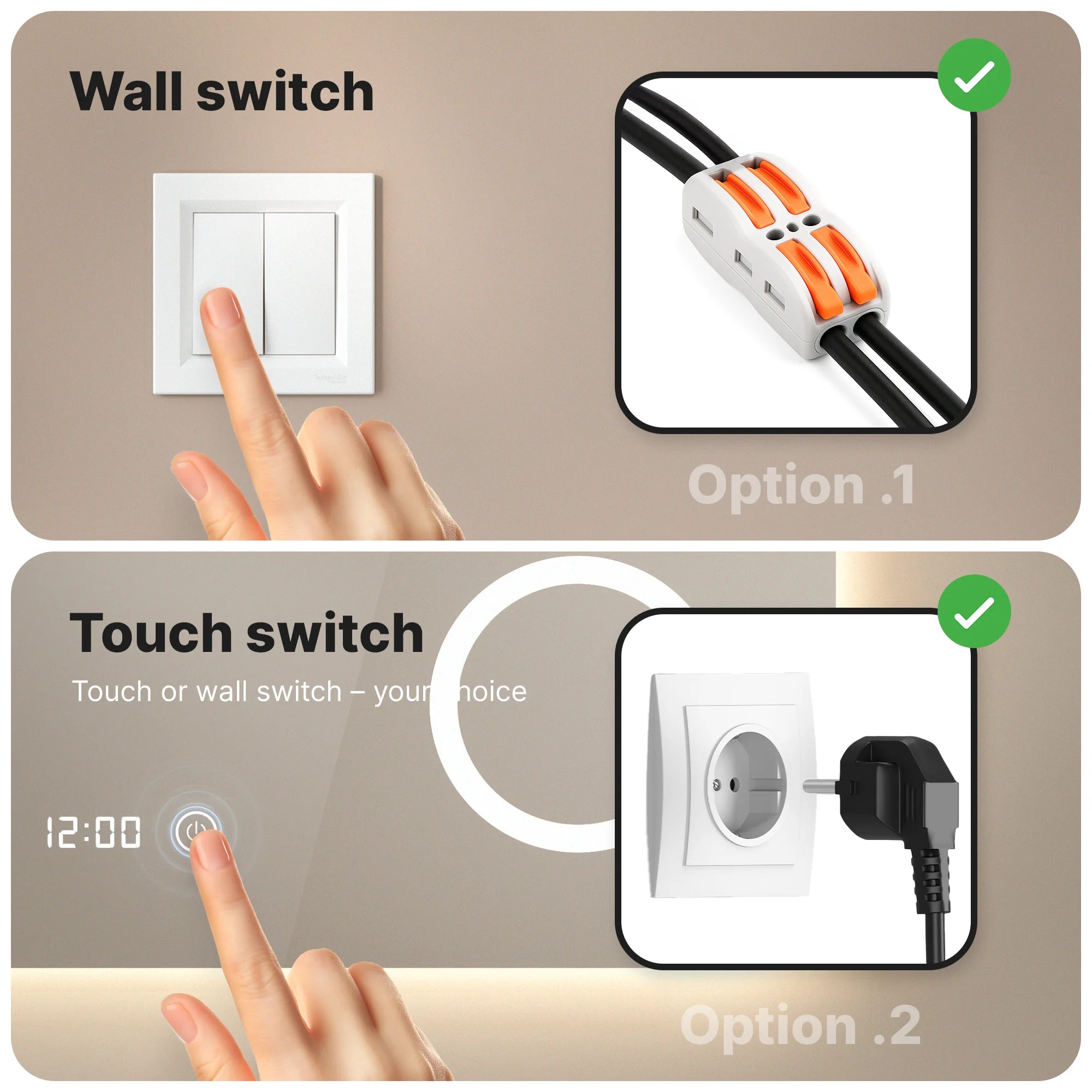 miroir de salle de bain - 100x80 cm - Rectangulaire - Sans Cadre