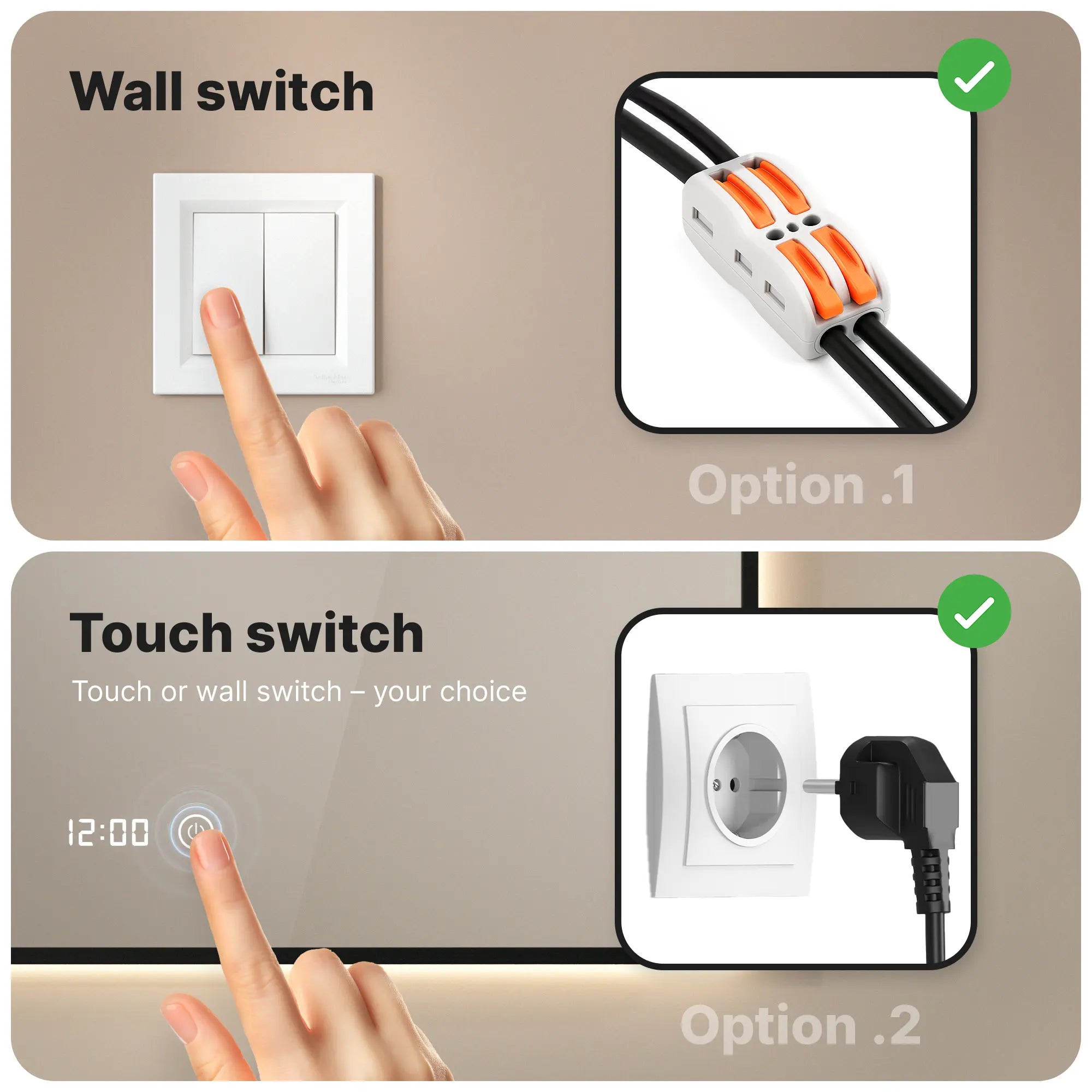 miroir de salle de bain - 80x60cm - Rectangulaire - Cadre Noir