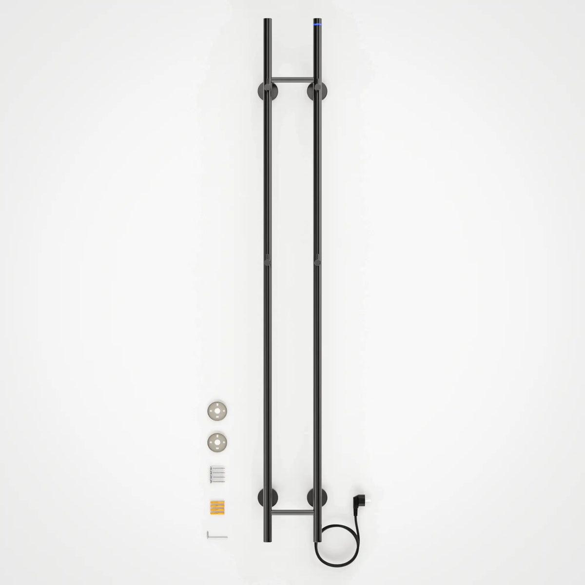 Sèche-serviettes électrique Double - 70 watts - 150x16.8 cm - Gunmetal