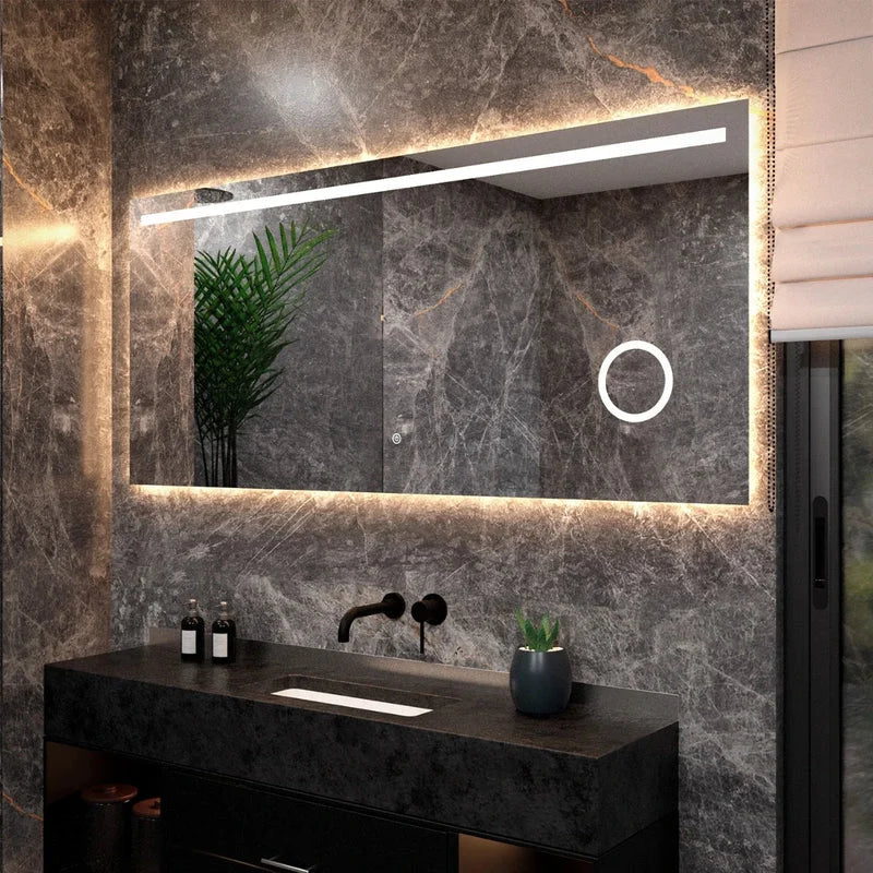 Miroir de salle de bain - 180 x 80 cm - Sans cadre