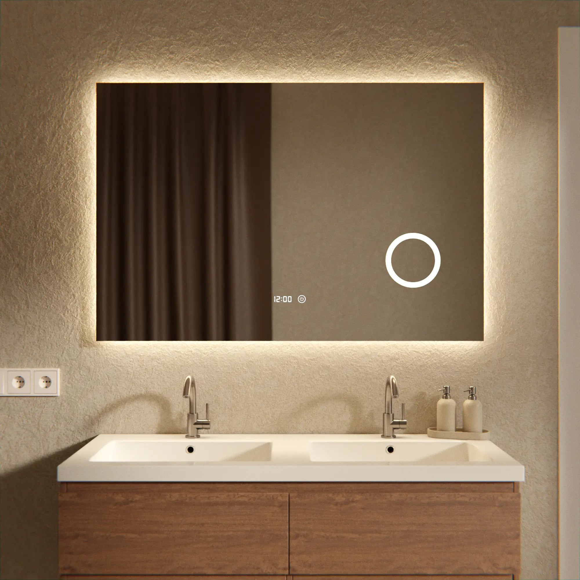 Miroir de salle de bain - 120x80cm - Sans cadre
