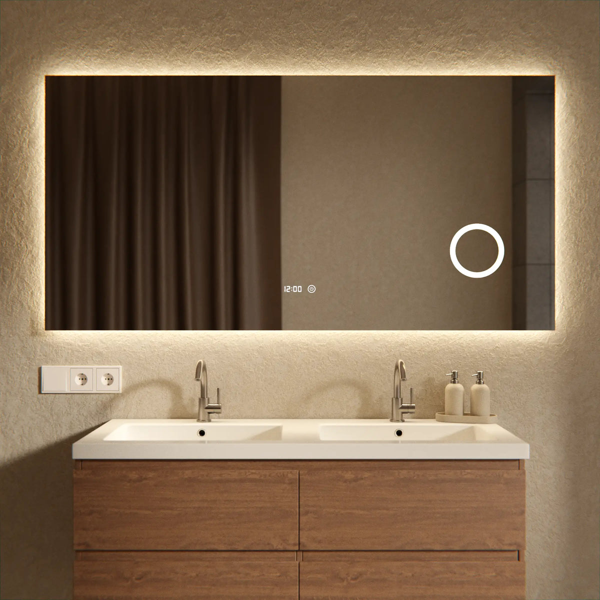 Miroir de salle de bains - 160x80 cm - Sans cadre