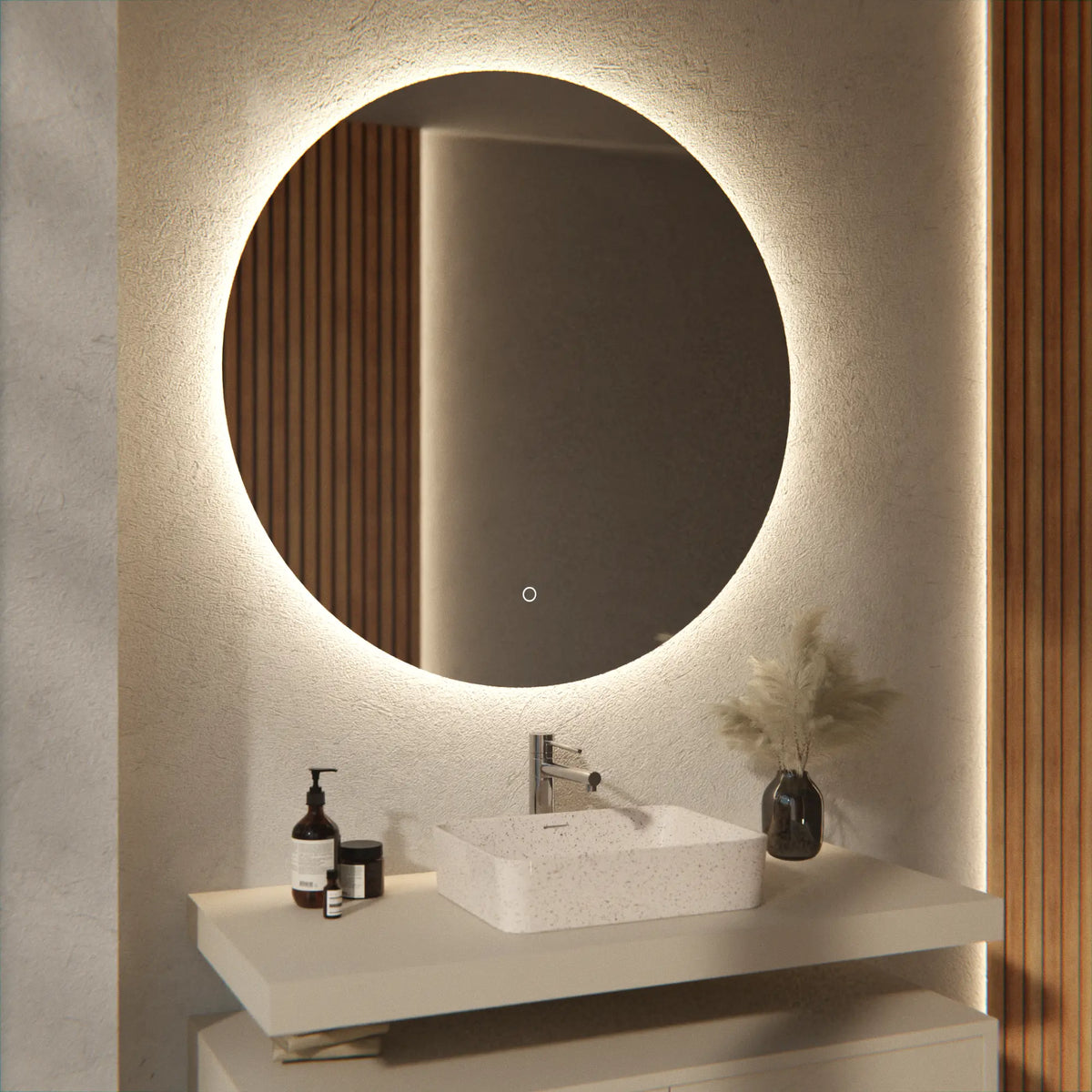 Miroir de salle de bains - 100 cm - Sans cadre