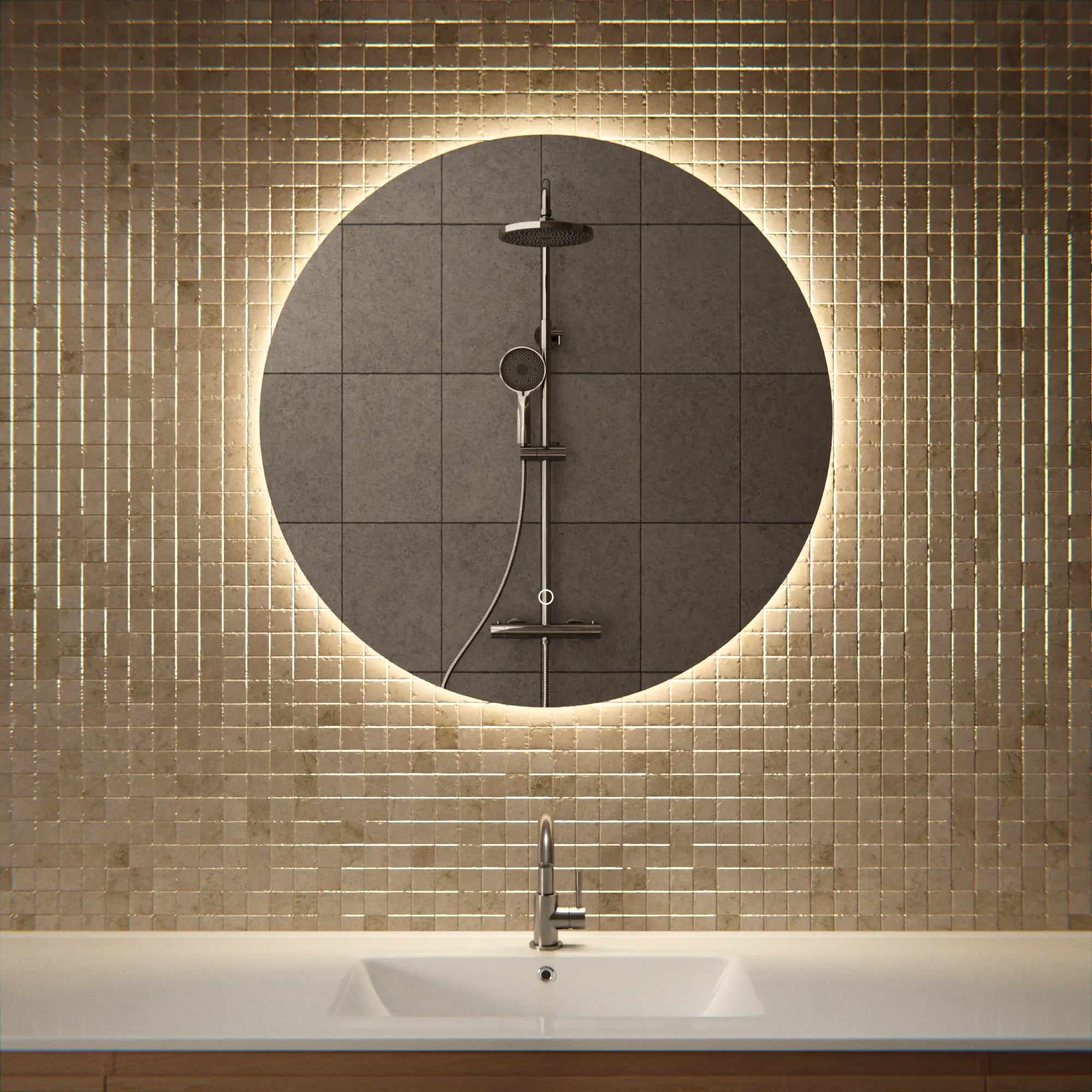 Miroir de salle de bain - 80cm - Sans cadre - Précommander