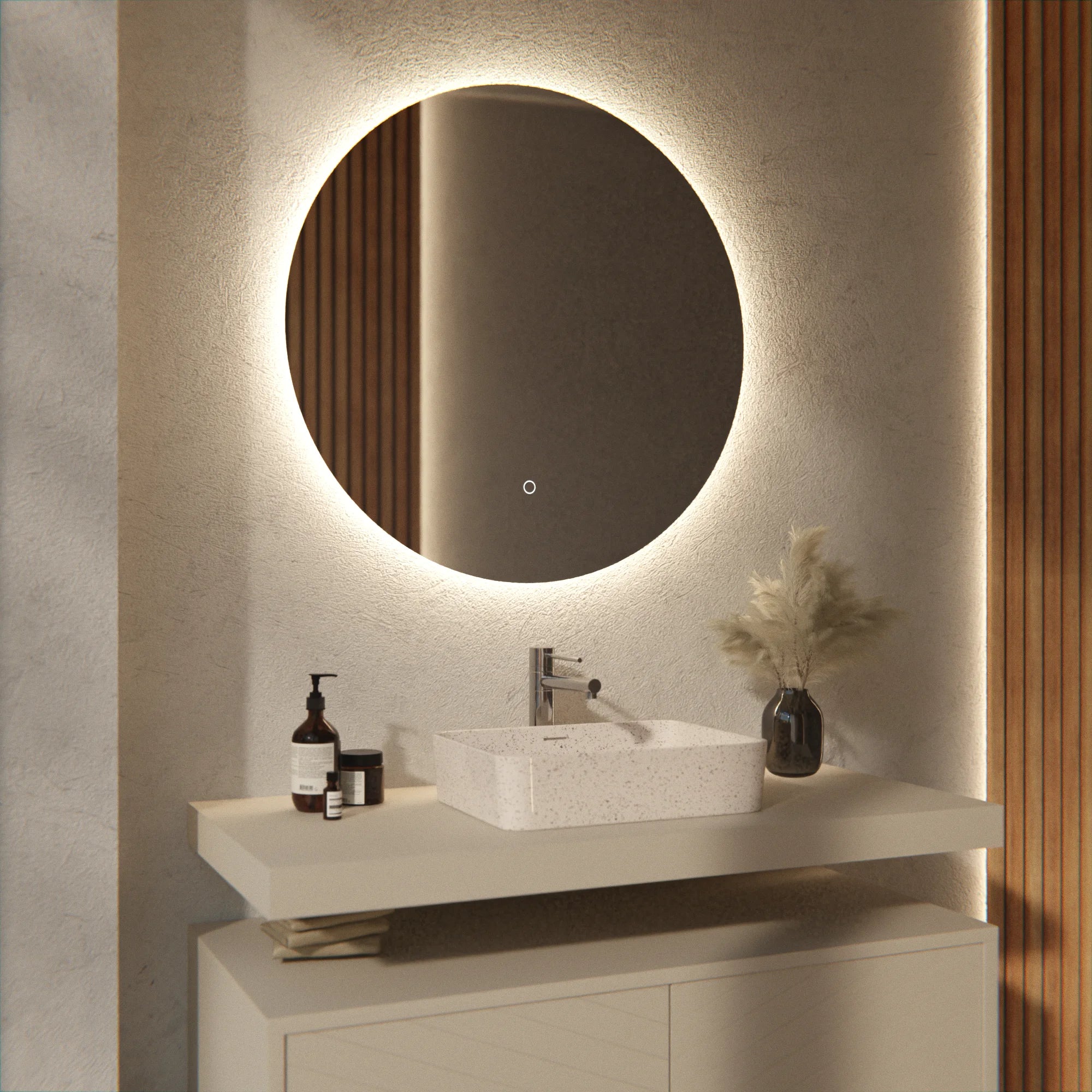 Miroir de salle de bain - 80cm - Sans cadre - Précommander
