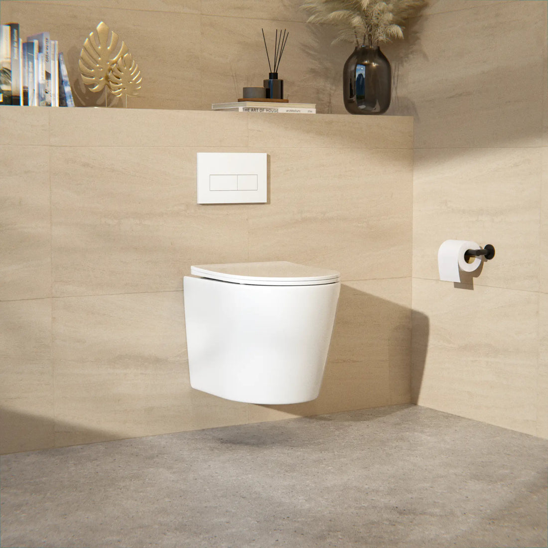 WC Suspendu Varo - Sans Bride - Abattant Soft-Close - Blanc Brillant