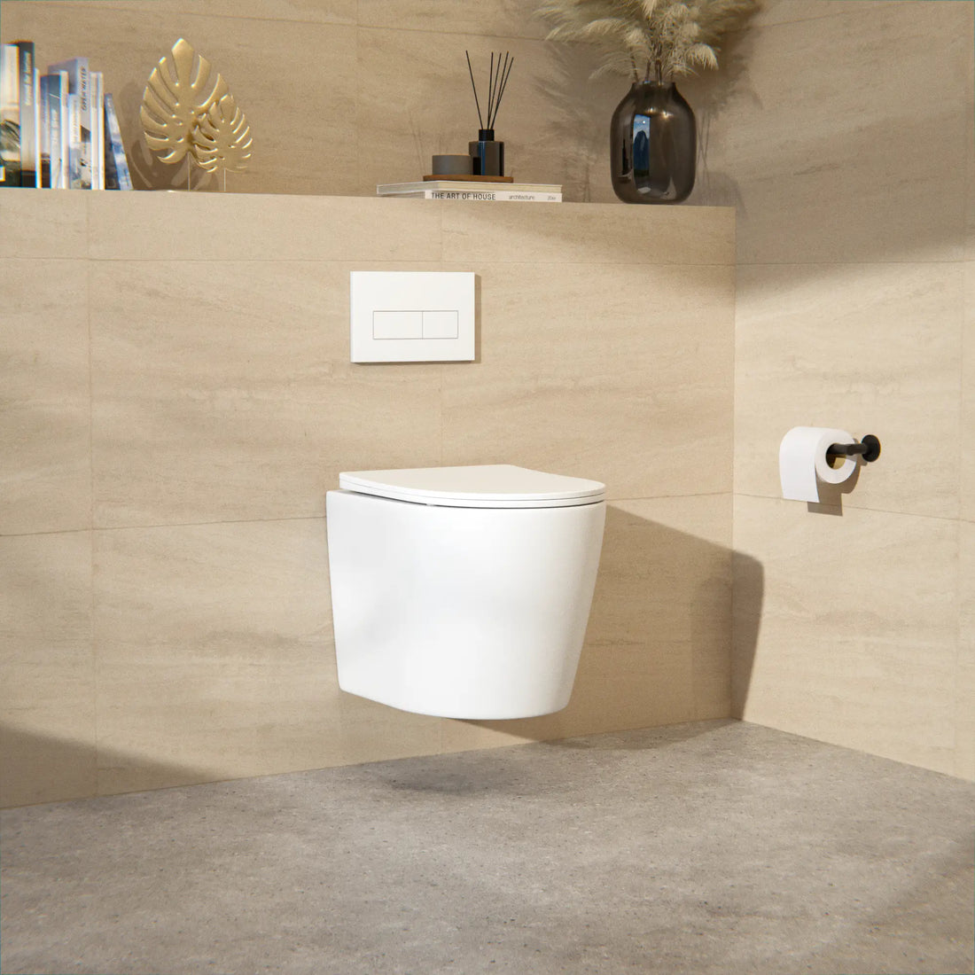 WC suspendu Varo - Sans Bride - Abattant Soft-Close - Blanc Mat