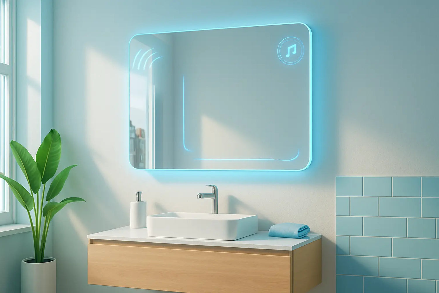 Peux-tu prendre un miroir de salle de bains avec enceinte Bluetooth?