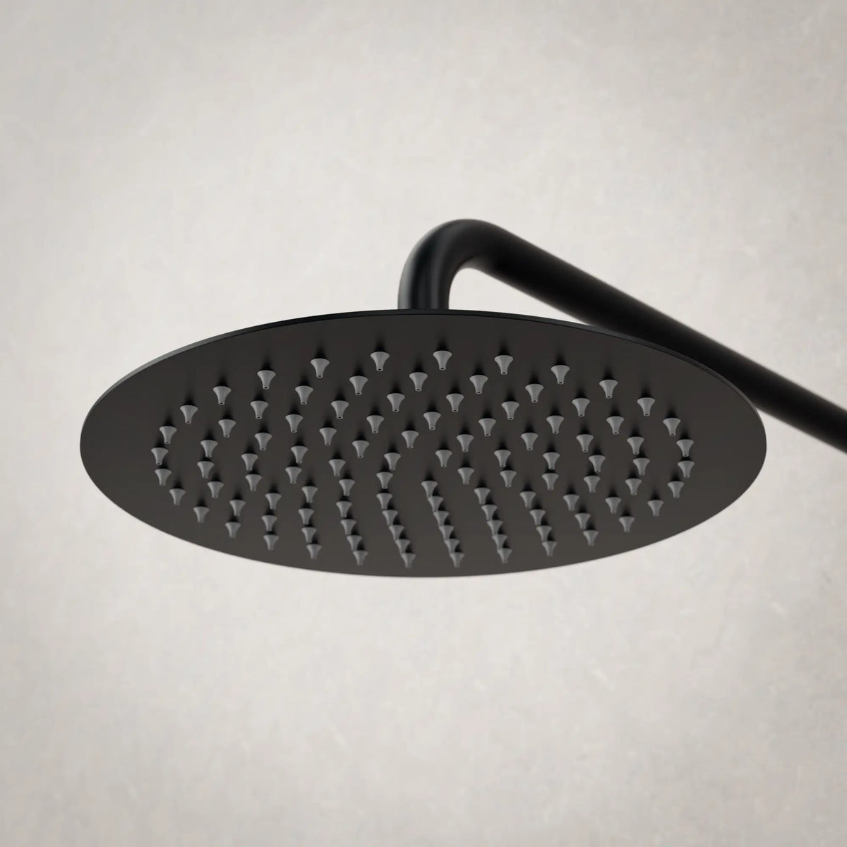 Douche de pluie encastrée Riva - noir mat avec robinet thermostatique - 25 cm