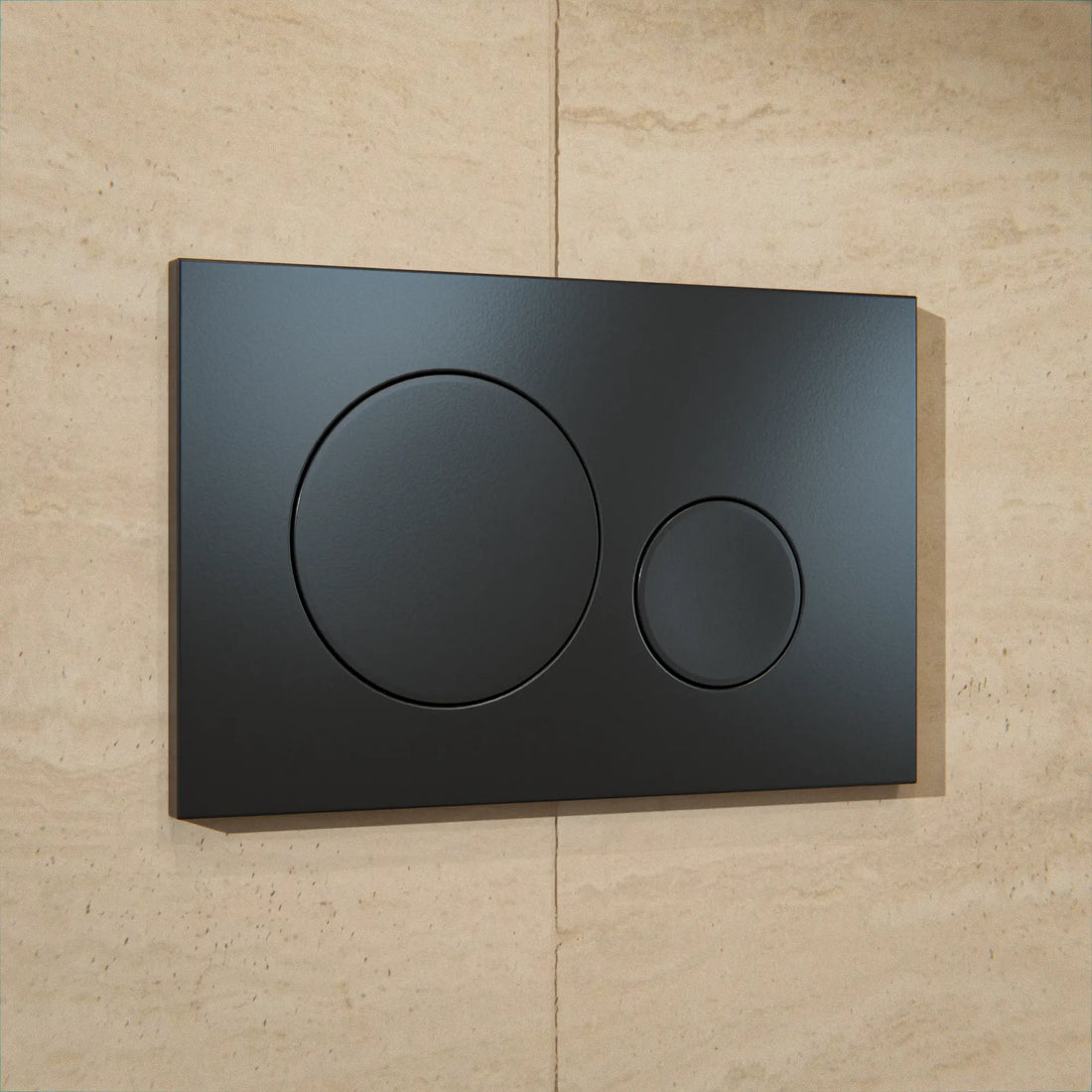 Mirlux Plaque de commande - Noir mat - ABS Plastique DualFlush