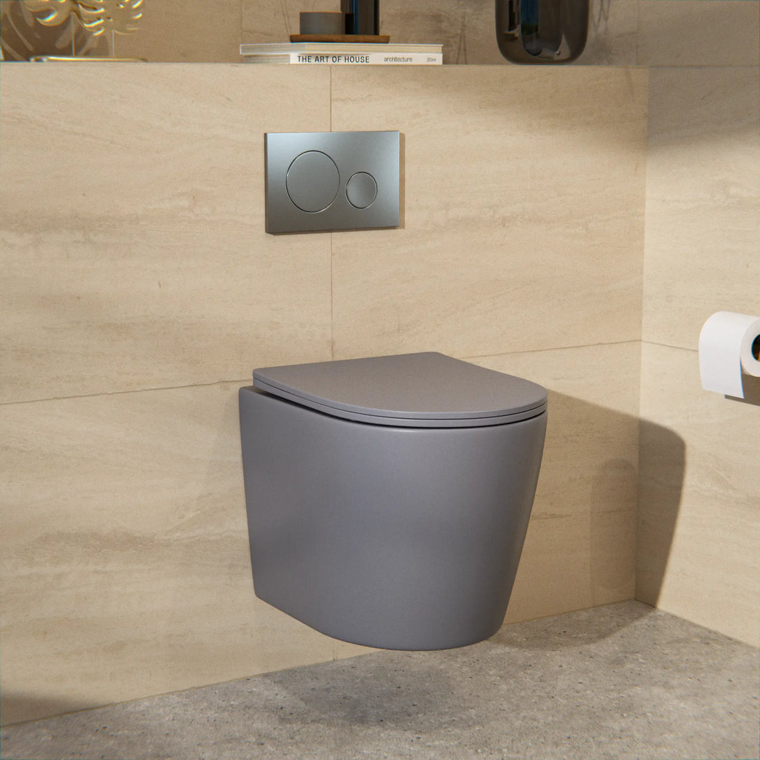 Mirlux Plaque de commande - Gris - ABS Plastique DualFlush
