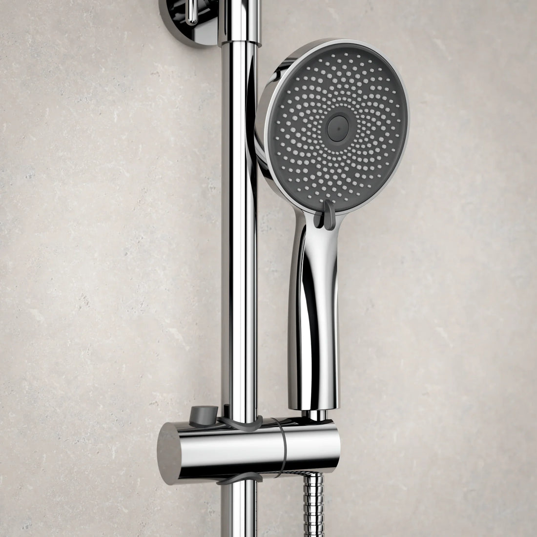 Douche de pluie Luno - Chromé avec robinet thermostatique - 22 cm