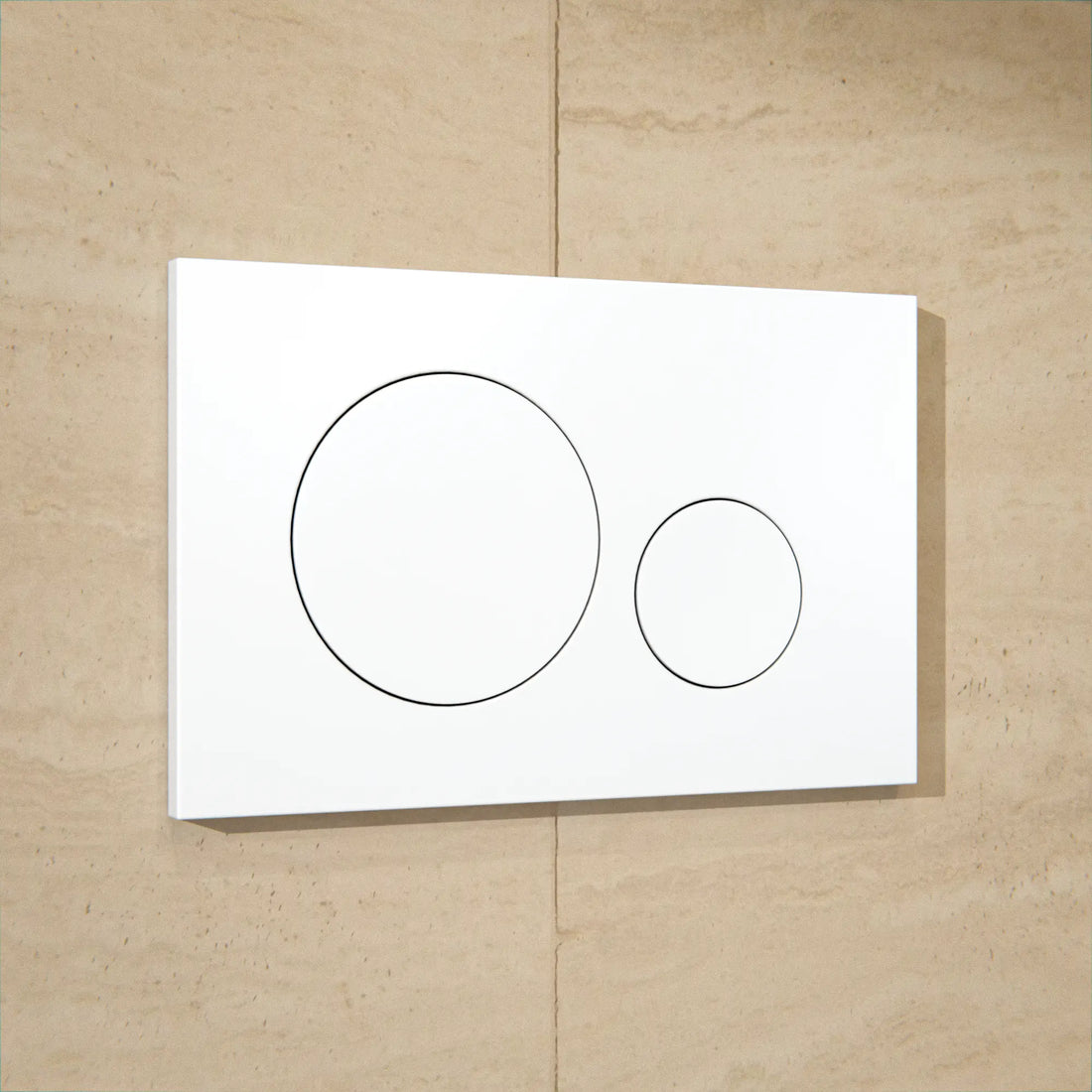 Mirlux Plaque de commande - Blanc Mat - ABS Plastique DualFlush