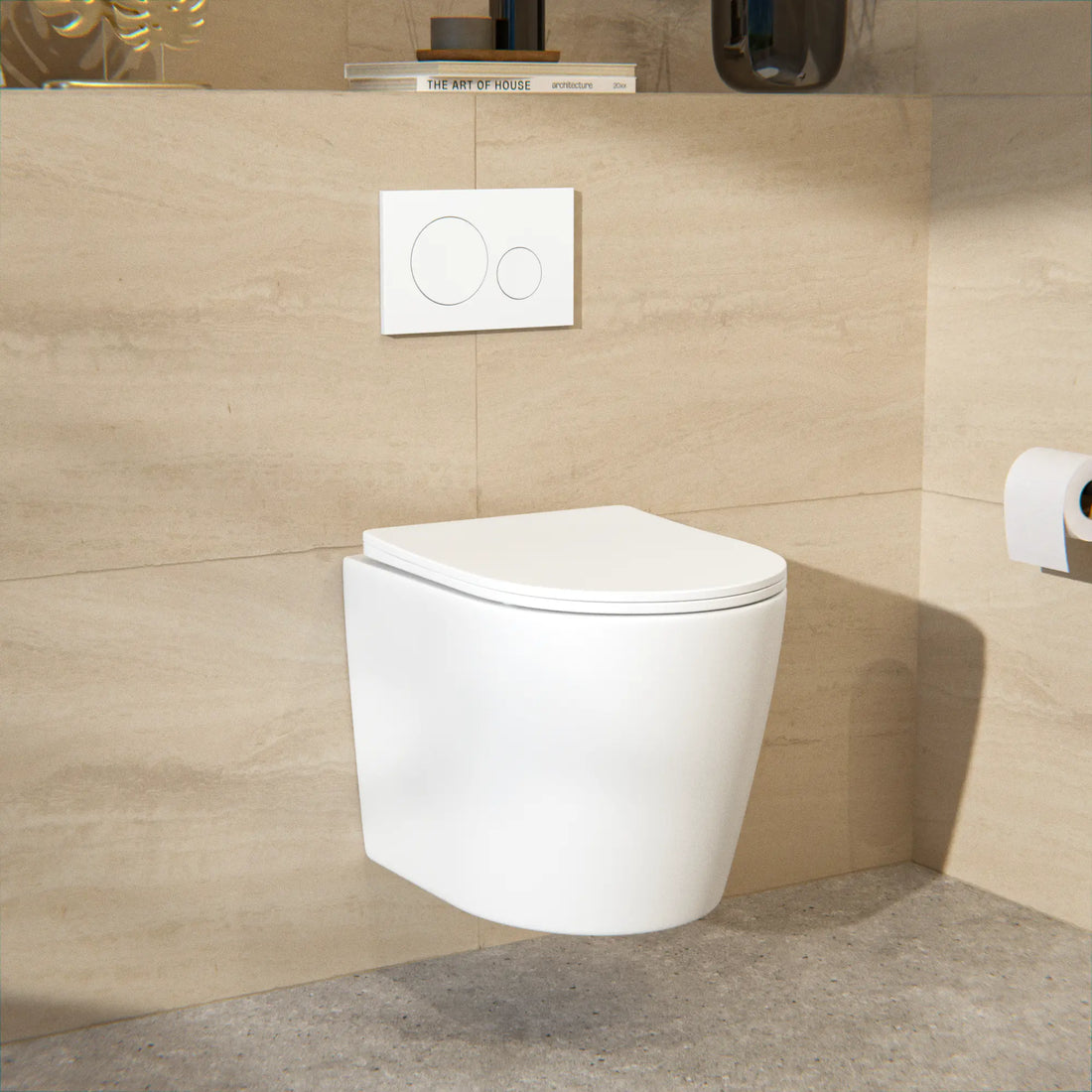 Mirlux Plaque de commande - Blanc Mat - ABS Plastique DualFlush