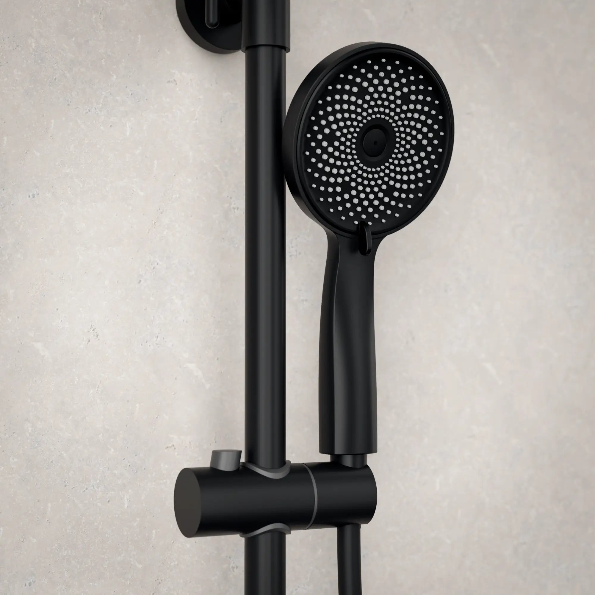 Douche de pluie Elin - Noir mat avec robinet thermostatique - 22 cm - Précommander