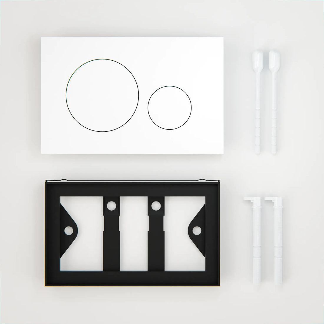 Mirlux Plaque de commande - Blanc Mat - ABS Plastique DualFlush