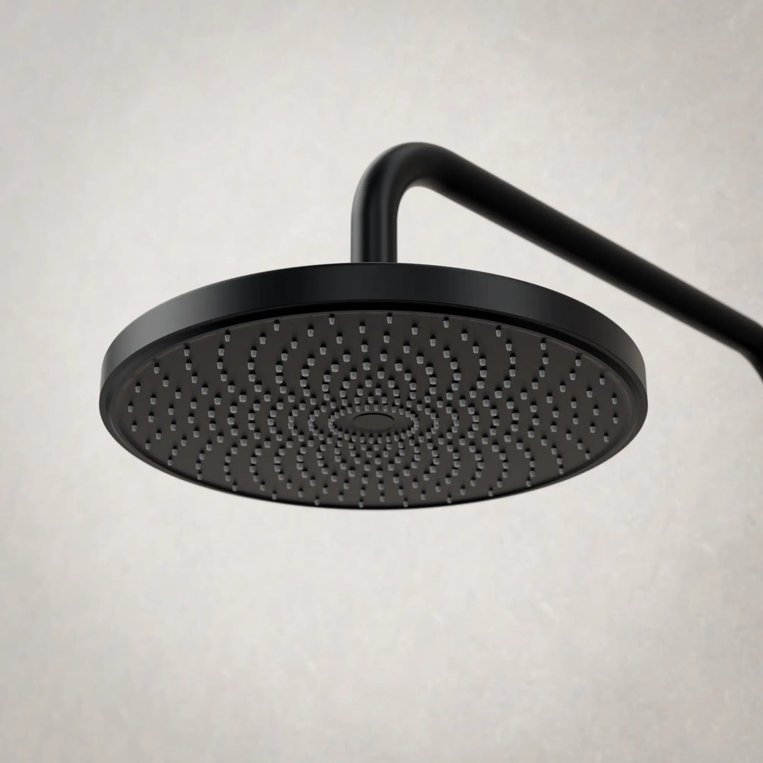 Douche de pluie Elin - Noir mat avec robinet thermostatique - 22 cm