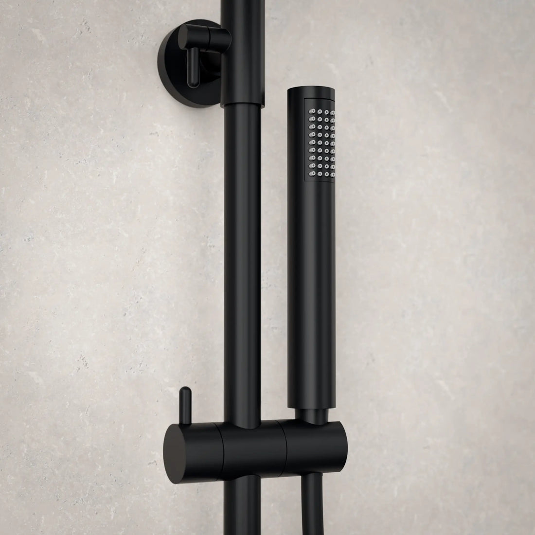 Douche de pluie Valo - Noir mat avec mitigeur thermostatique - 25 cm