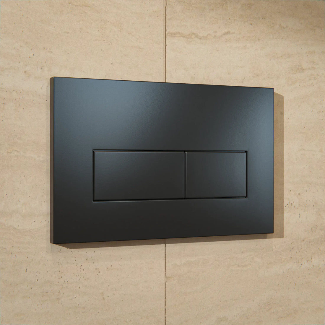 Mirlux Plaque de commande - Noir Mat - ABS Plastique DualFlush